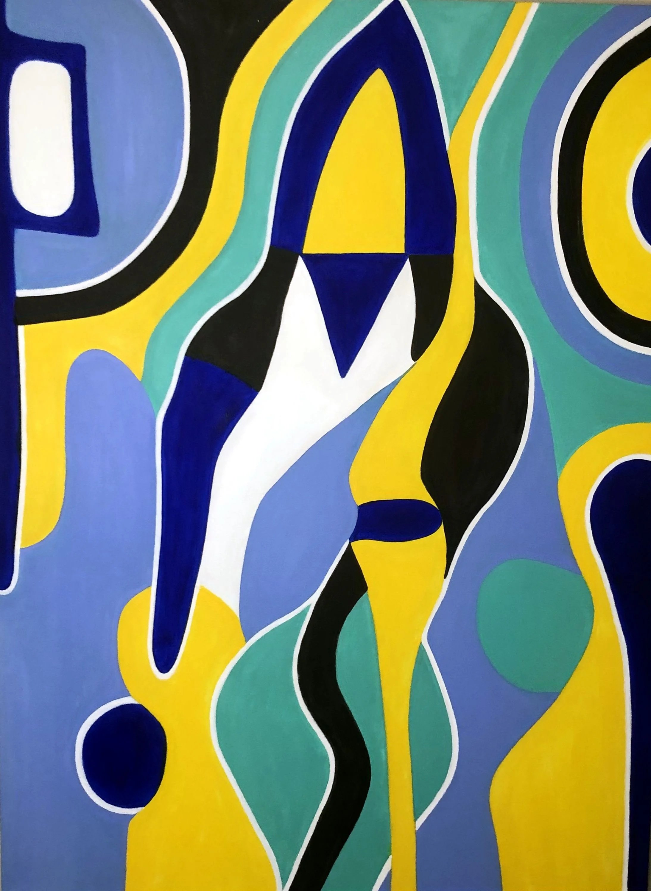 Triangulation, 2023. Acrylic on Canvas - 
36" x 48"