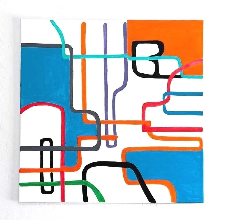 Circuit, 2022. Acrylic on Canvas- 30" x 30"