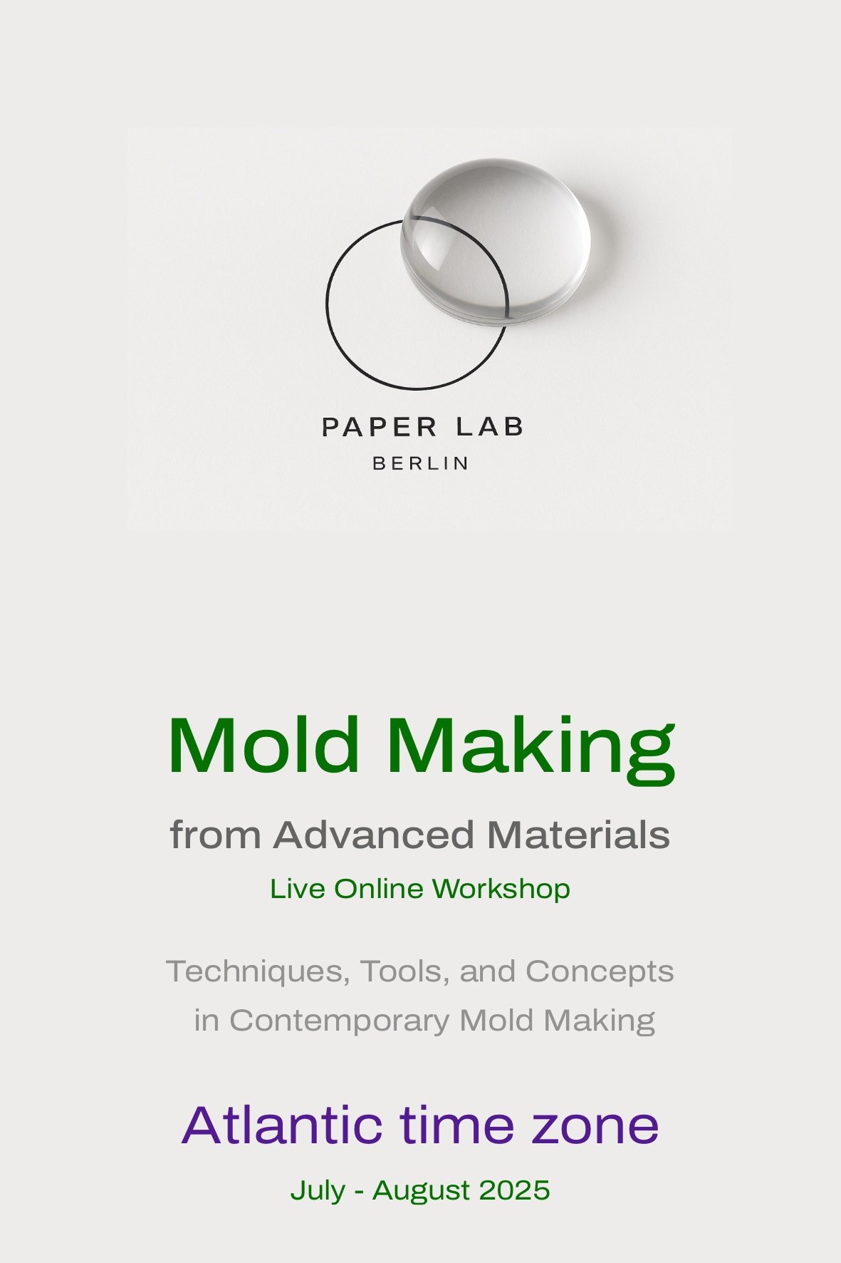 <span class="sqsrte-text-color--custom" style="color: rgb(7, 108, 14)">Mold Making from Advanced Materials</span>