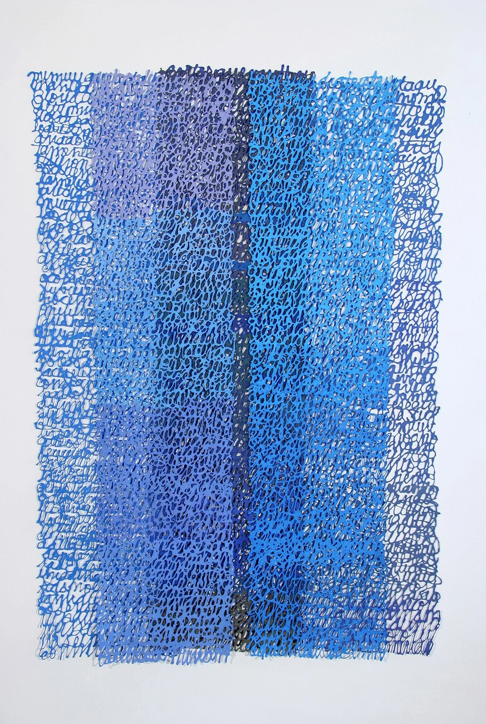 1-Blue Letter (Carta Azu)l-Six paper layers of 40x160-Total dimension 125x160cm-2005.jpg
