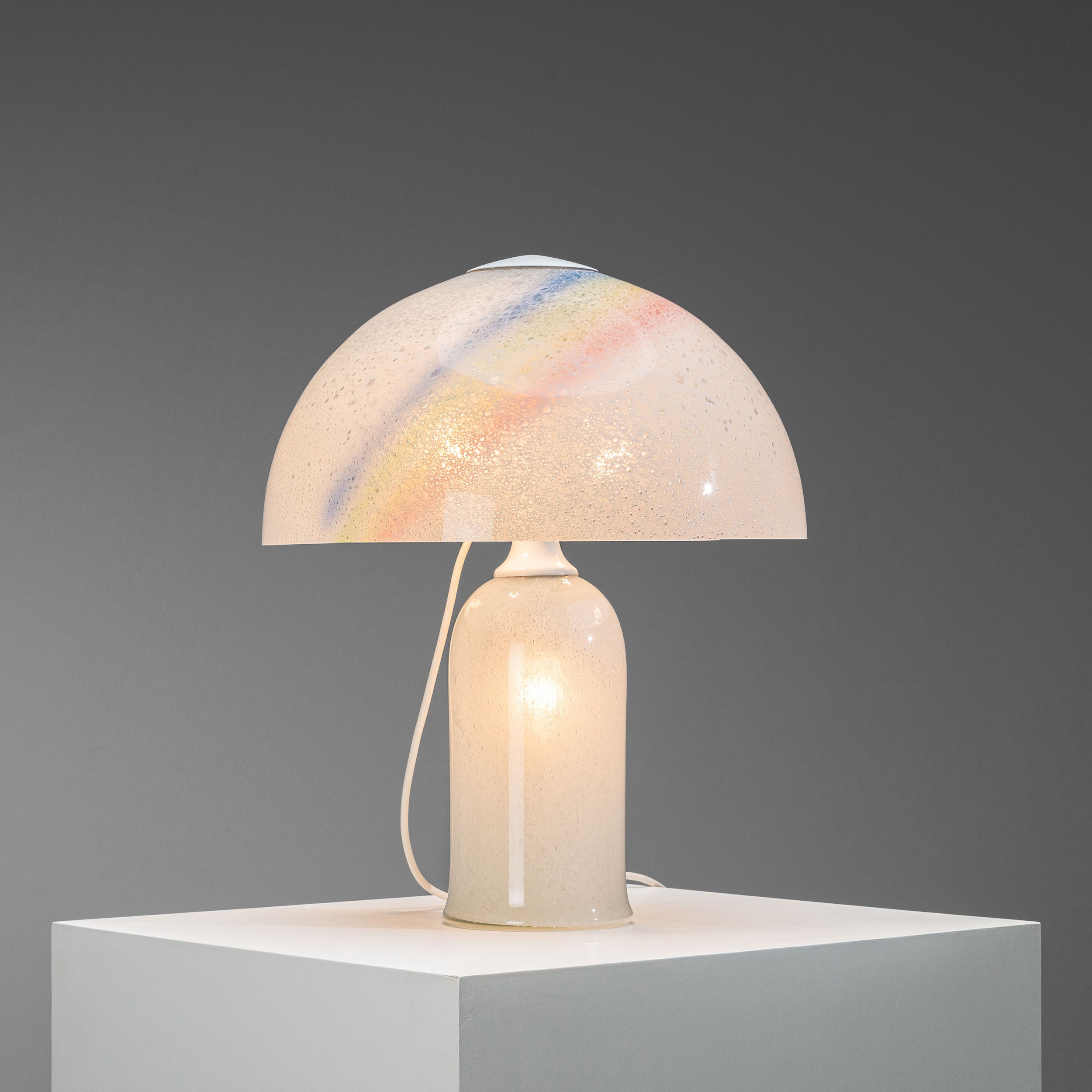 Doria table lamp in bubble glass