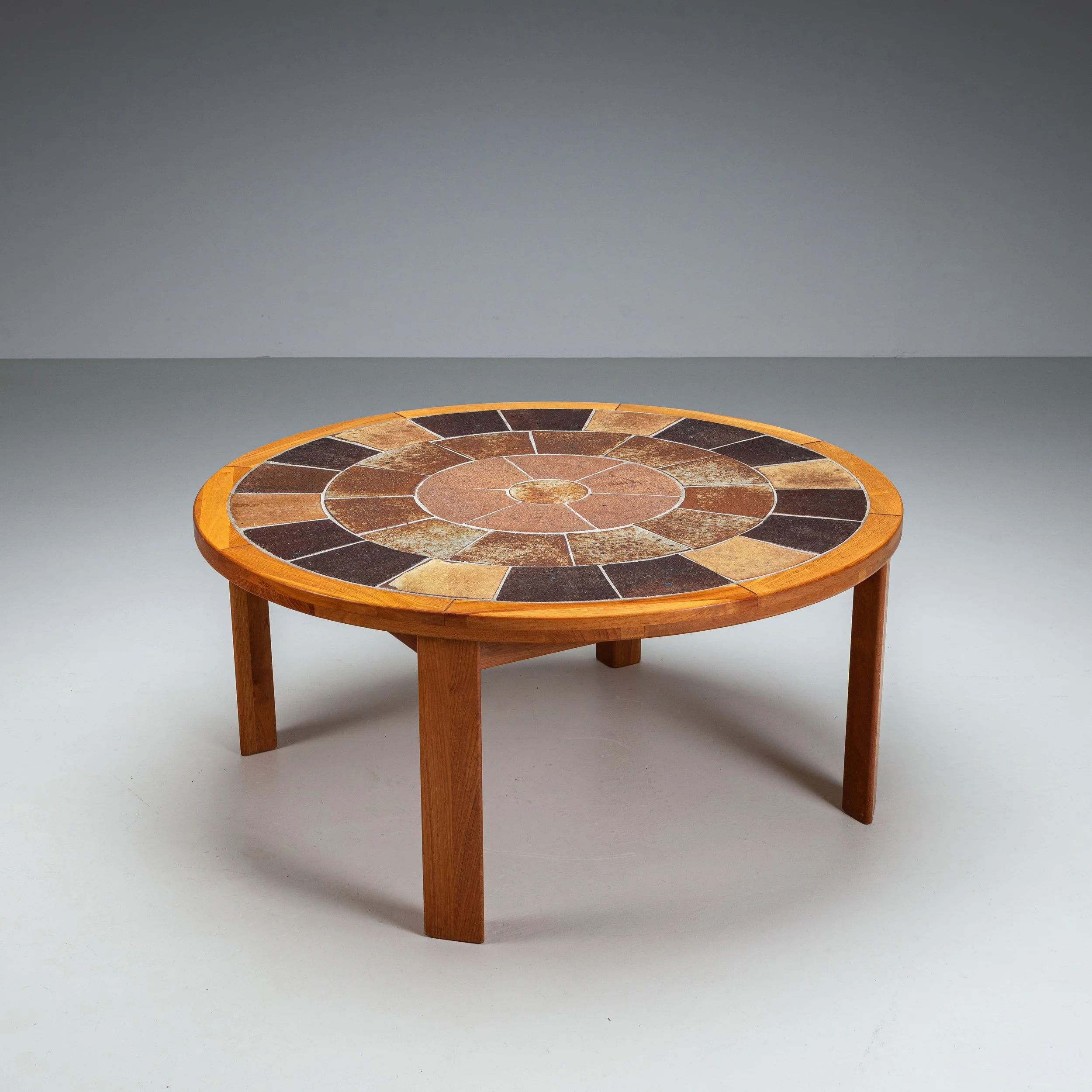 Tue Poulsen oak and ceramic coffee table for Haslev