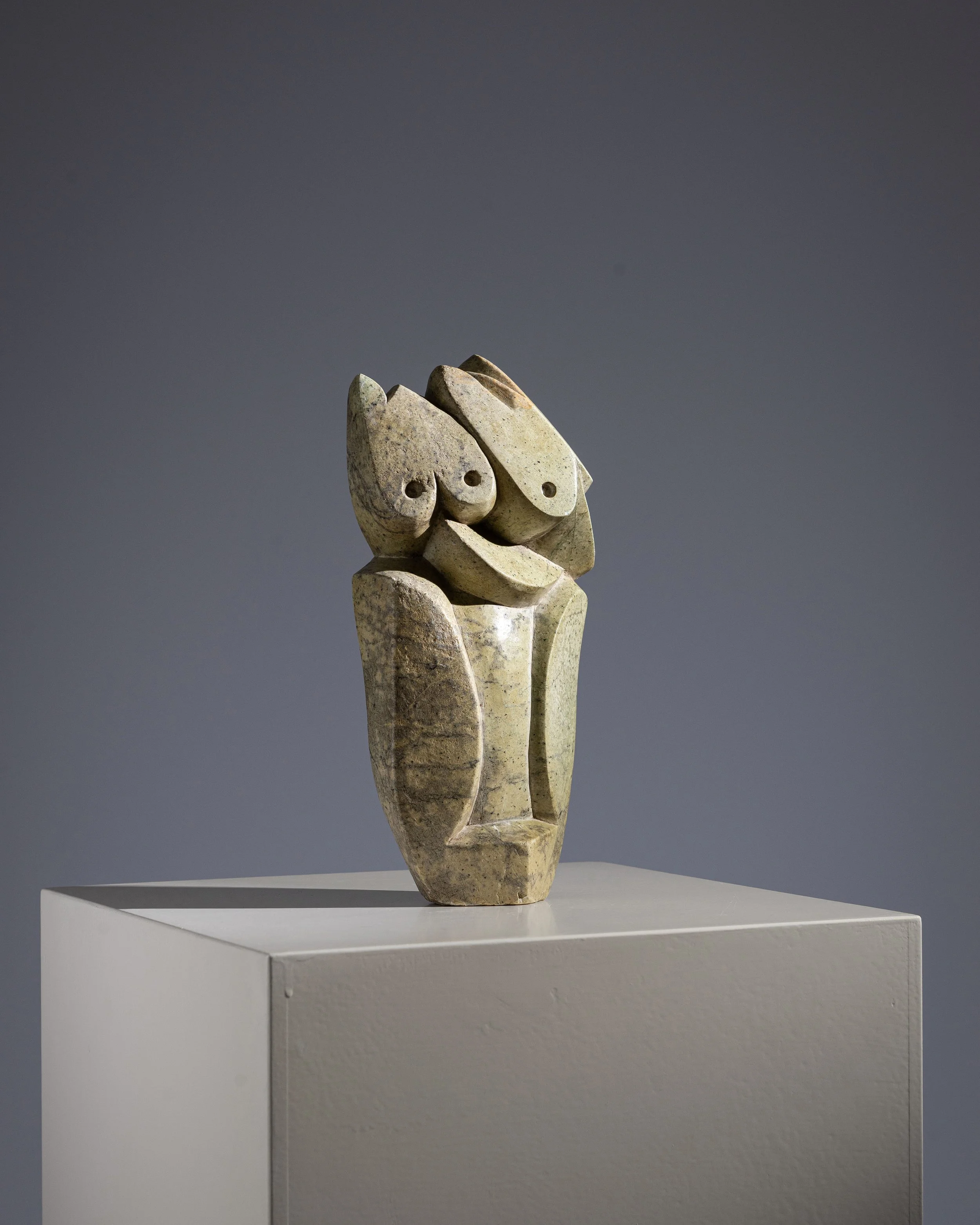 Abstract Soapstone Bird Sculpture