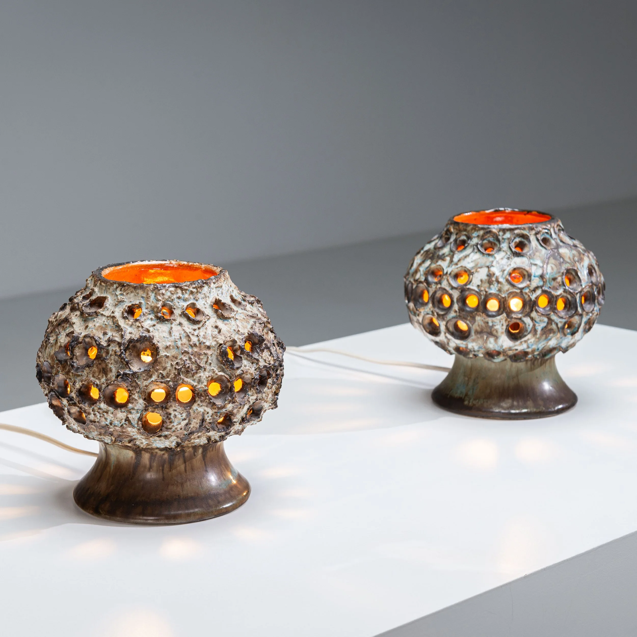 Ceramic table lamps by Bruno Karlsson for Stengods Atelje