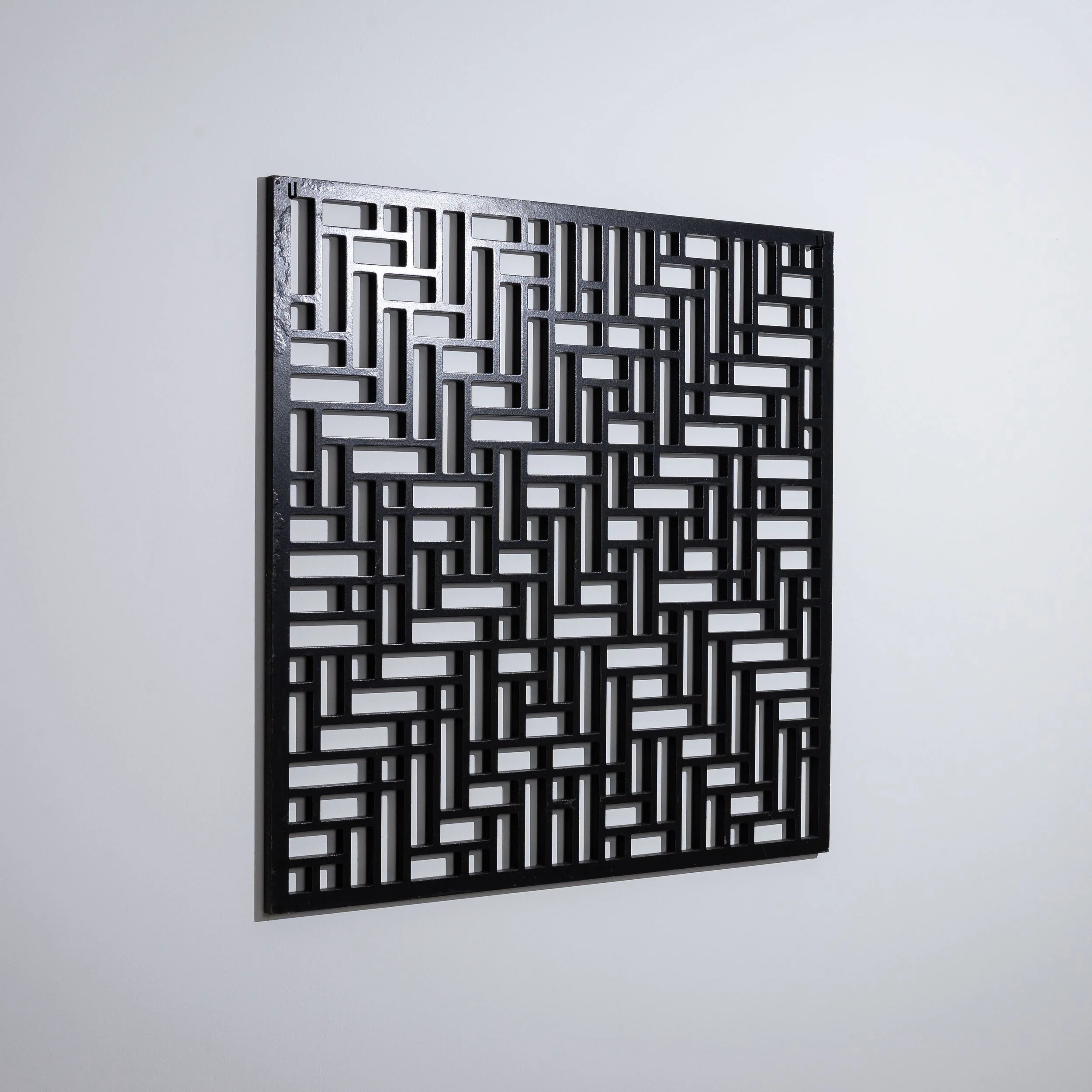Black geometric wall decoration