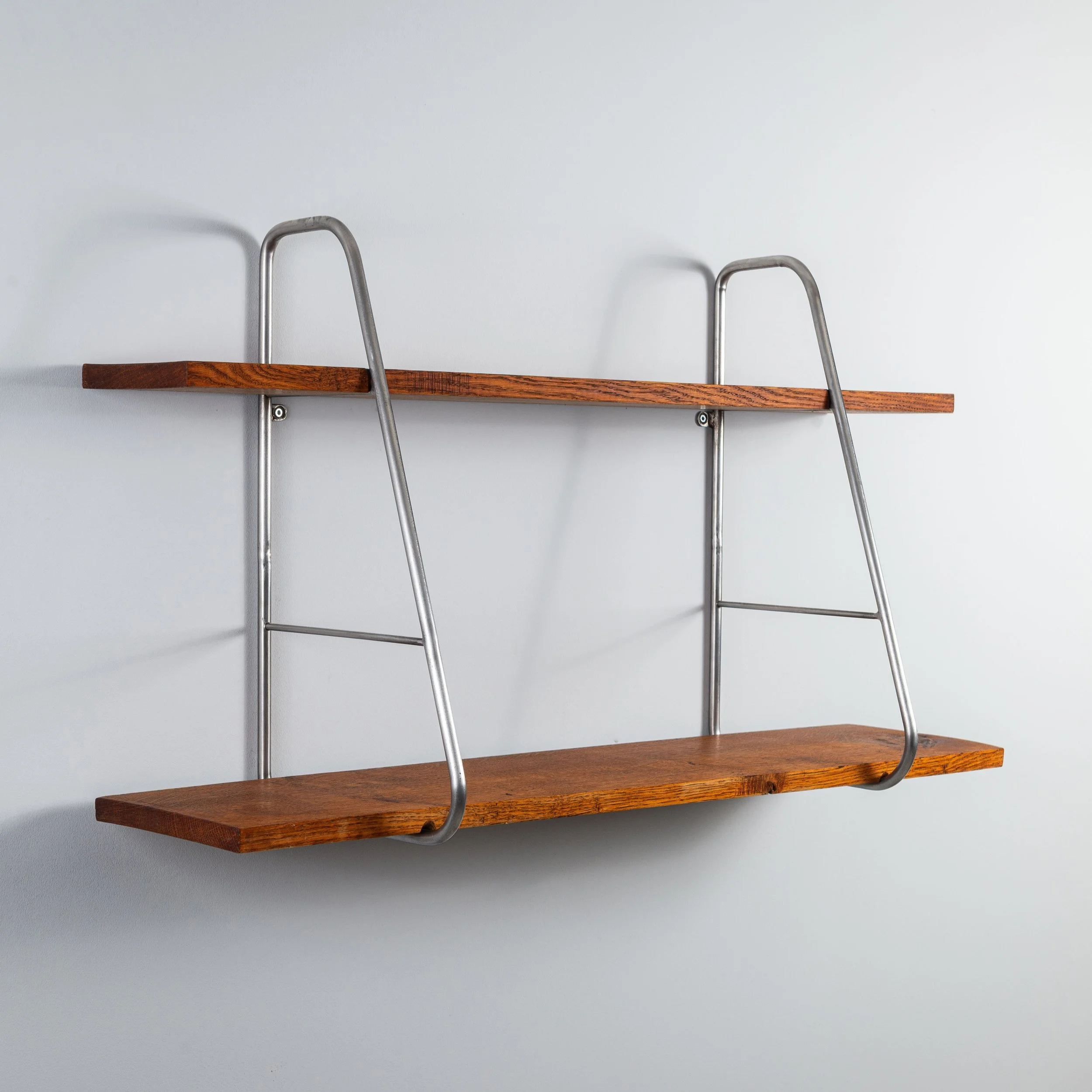 Solid oak wall shelf