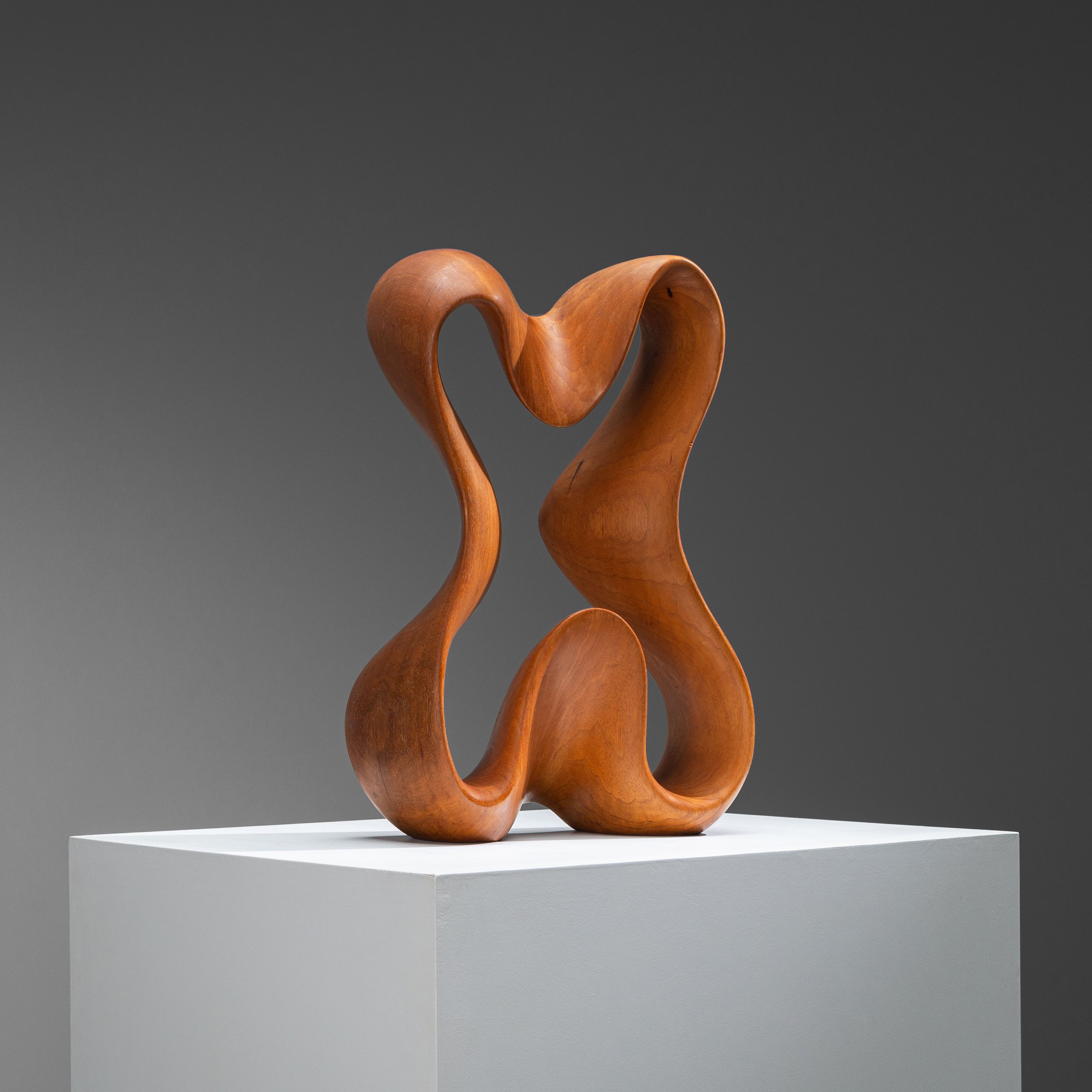 Abstract sculpture with organic flowing curves