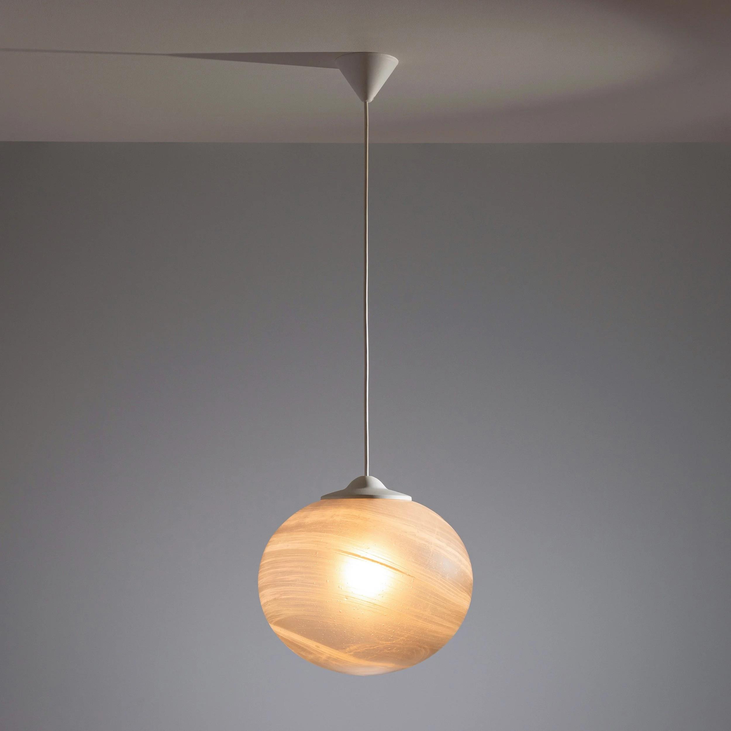 Peill & Putzler globe pendant lamp with bubble glass shade