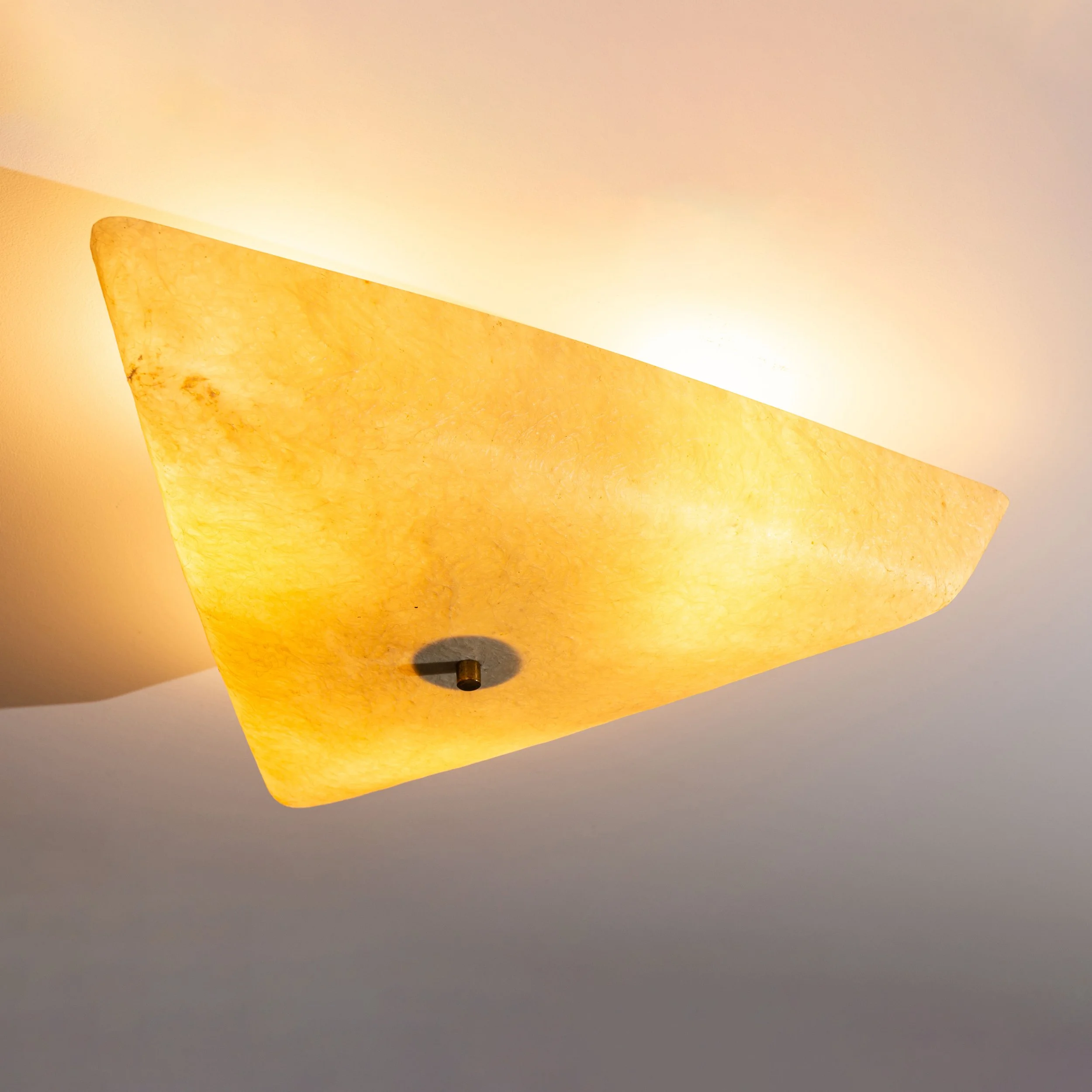 Triangular fiberglass ceiling lamp