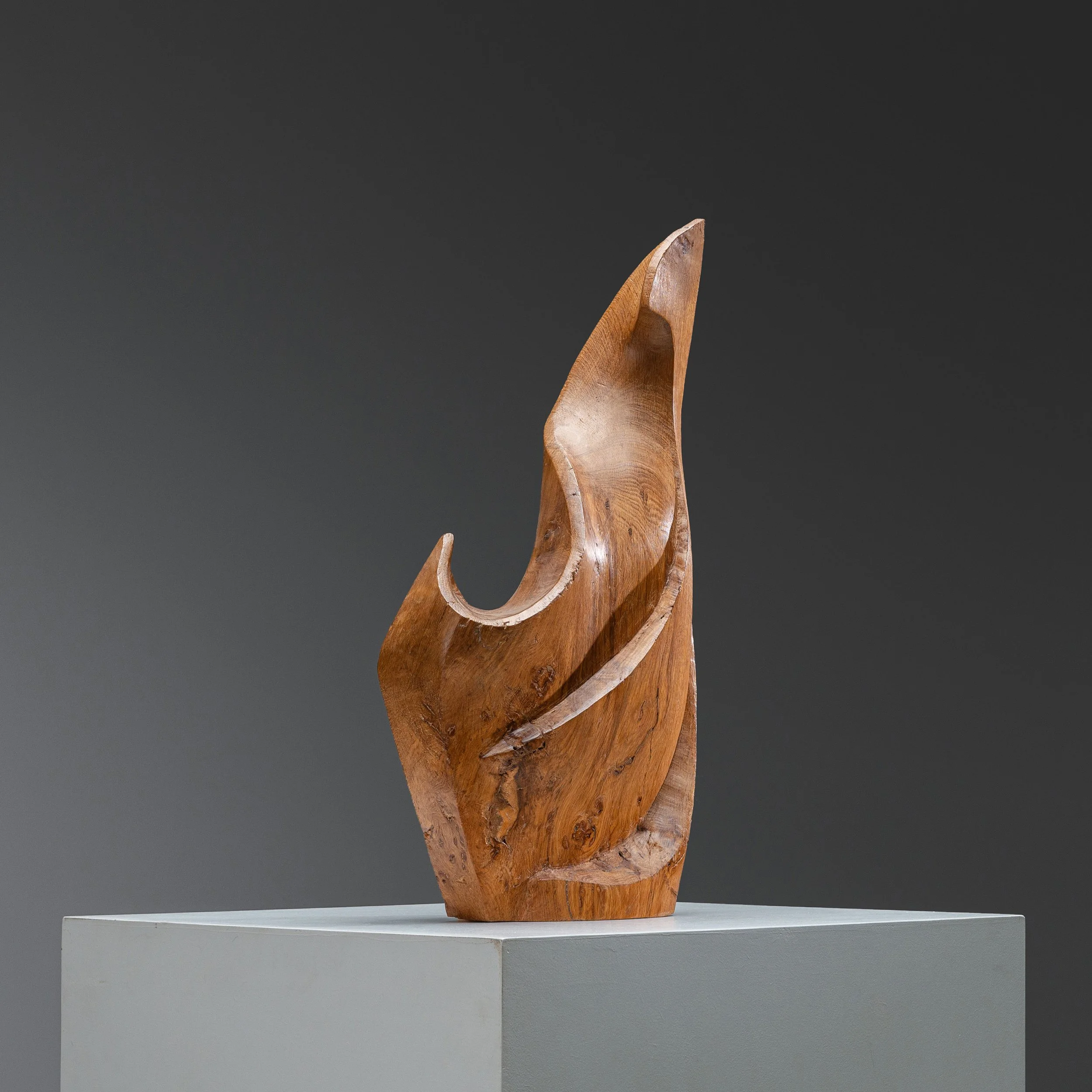 Sculptural form in solid elm
