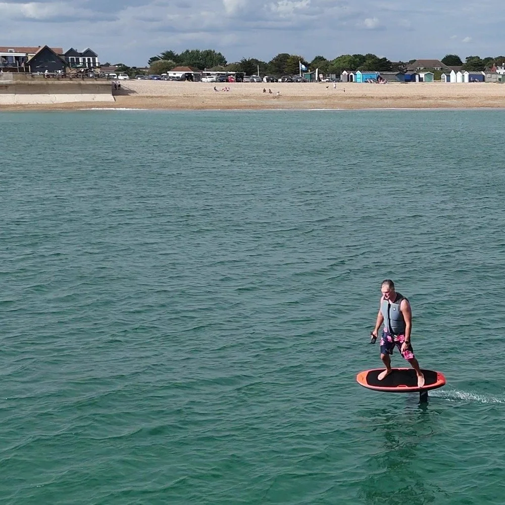 efoil london riding a LIFTX efoil