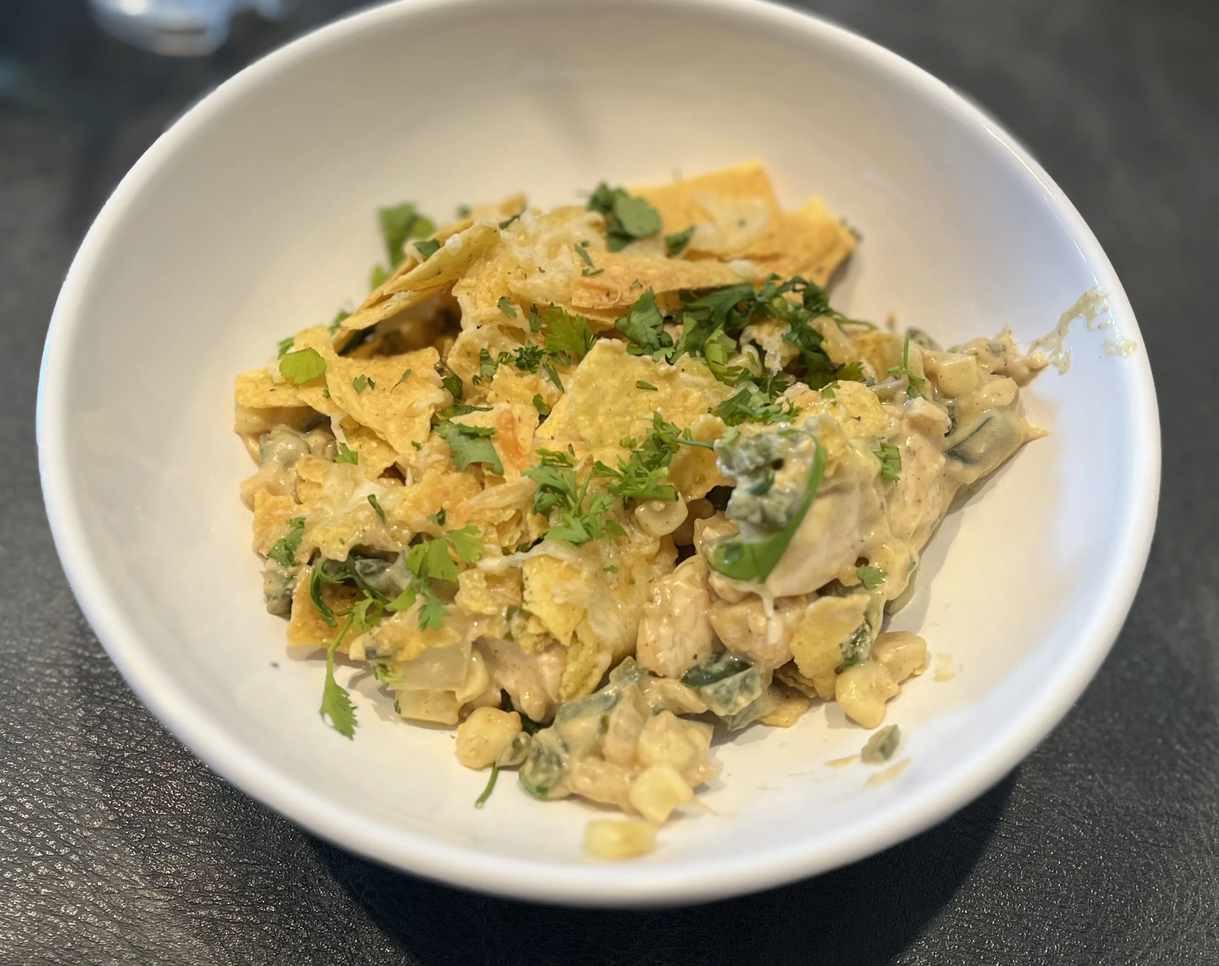 Chicken, Corn, and Poblano Skillet