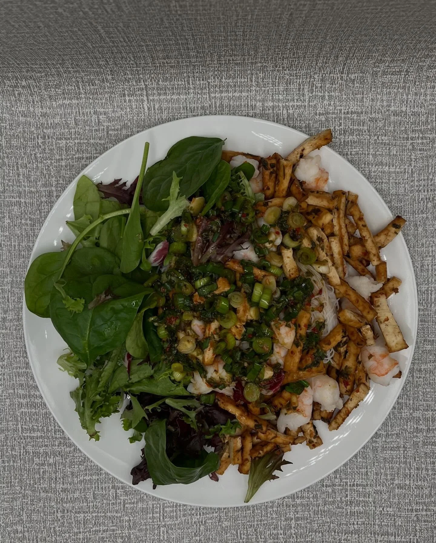 Shrimp and Tofu Rice Noodle Salad