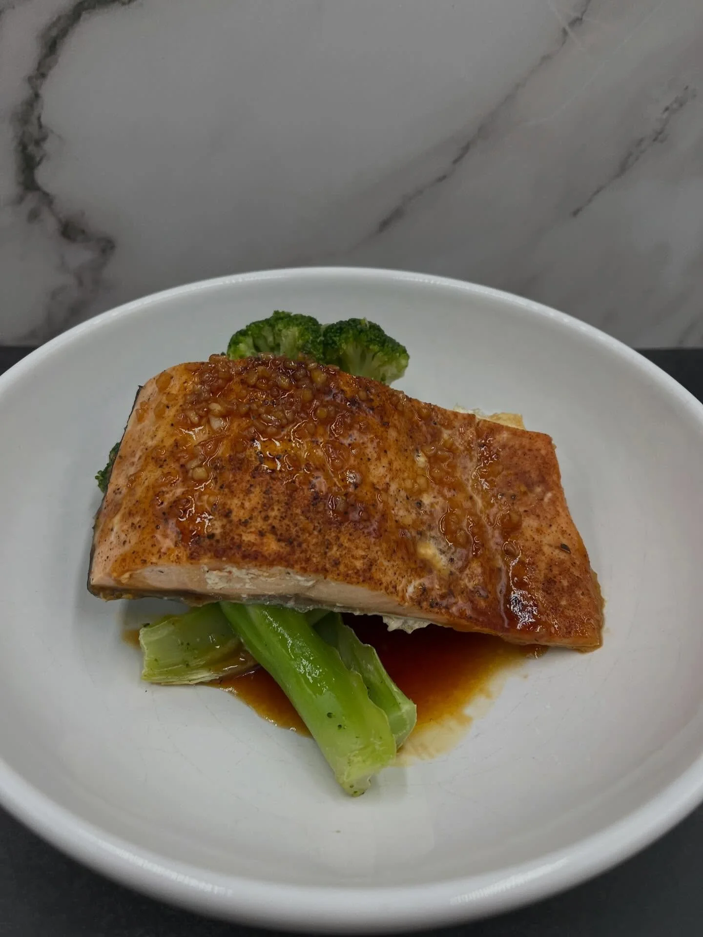 Honey-Garlic Salmon and Broccoli