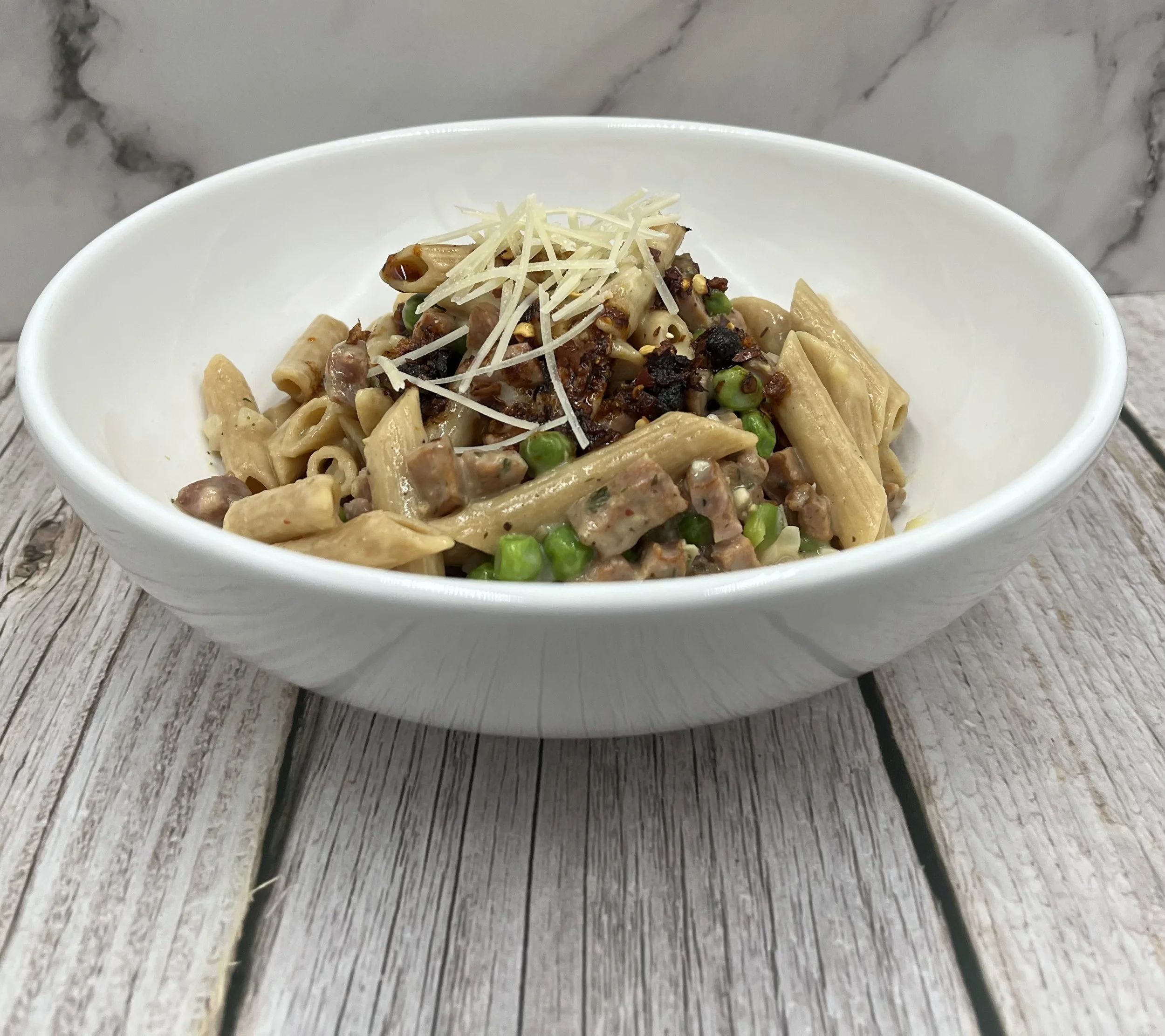 Creamy Sausage and Pea Pasta