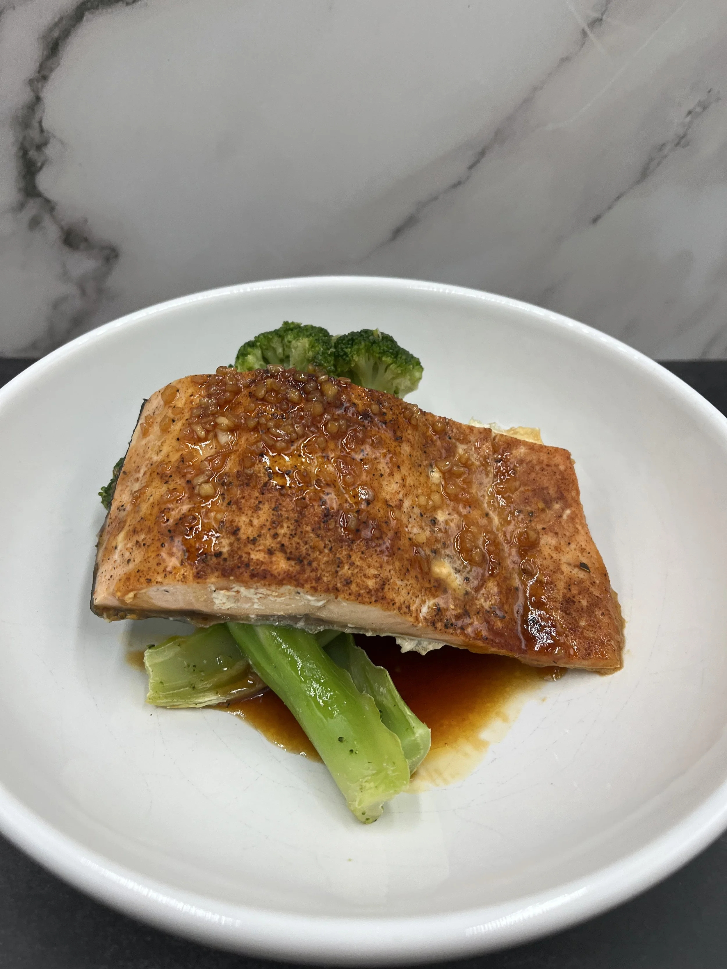 Honey Garlic Salmon and Broccoli