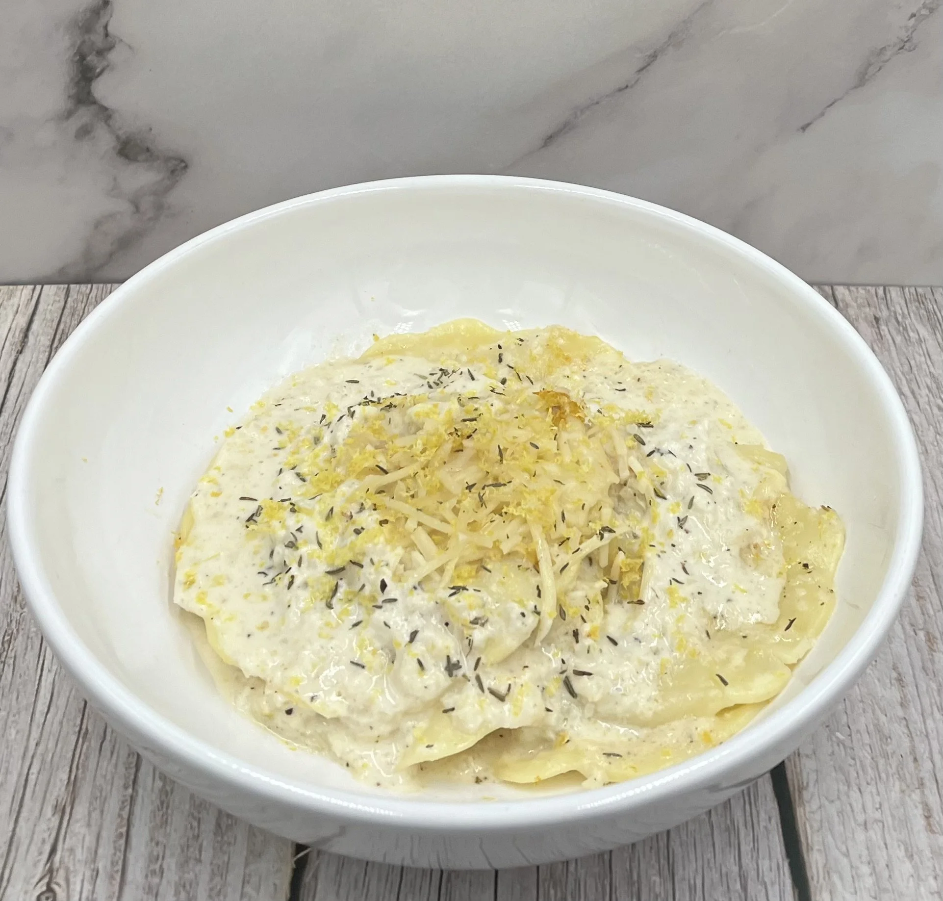 Lobster Ravioli with Creamy White Wine Sauce *Favorite*