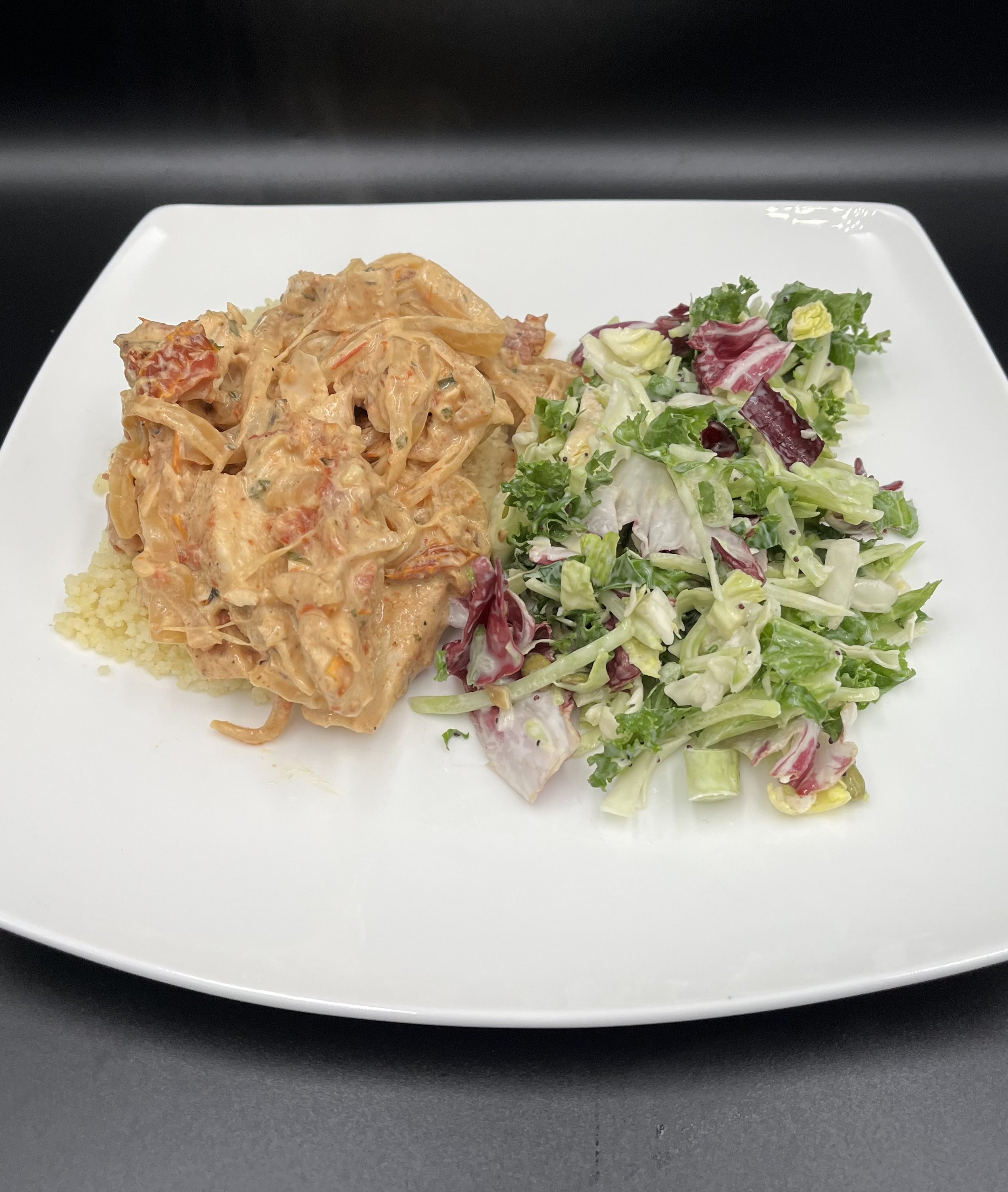 Cream Cheese Chicken with Couscous