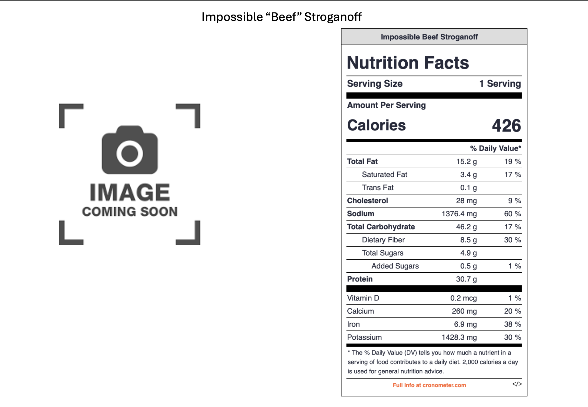 Placeholder with a camera icon and the text "IMAGE COMING SOON" indicating an image will be added later.