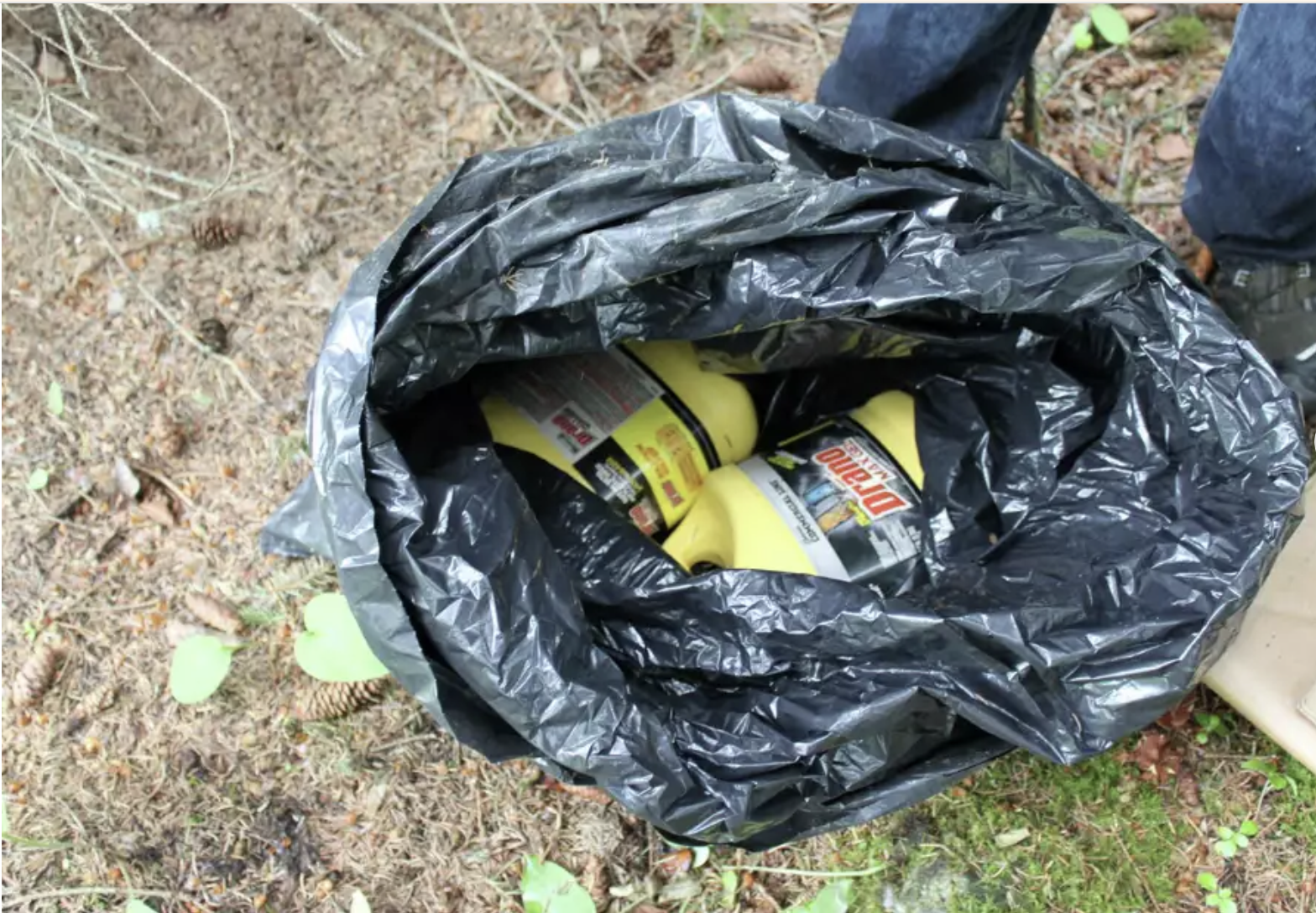 FROM THE FBI CASE FILE - Eagle River trash bag with Drano