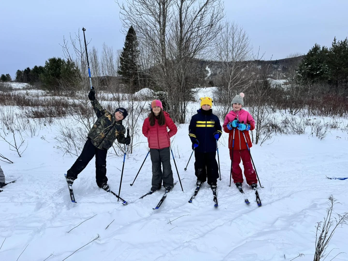 Students in the Canaan EPIC program enjoying winter in the NEK.
