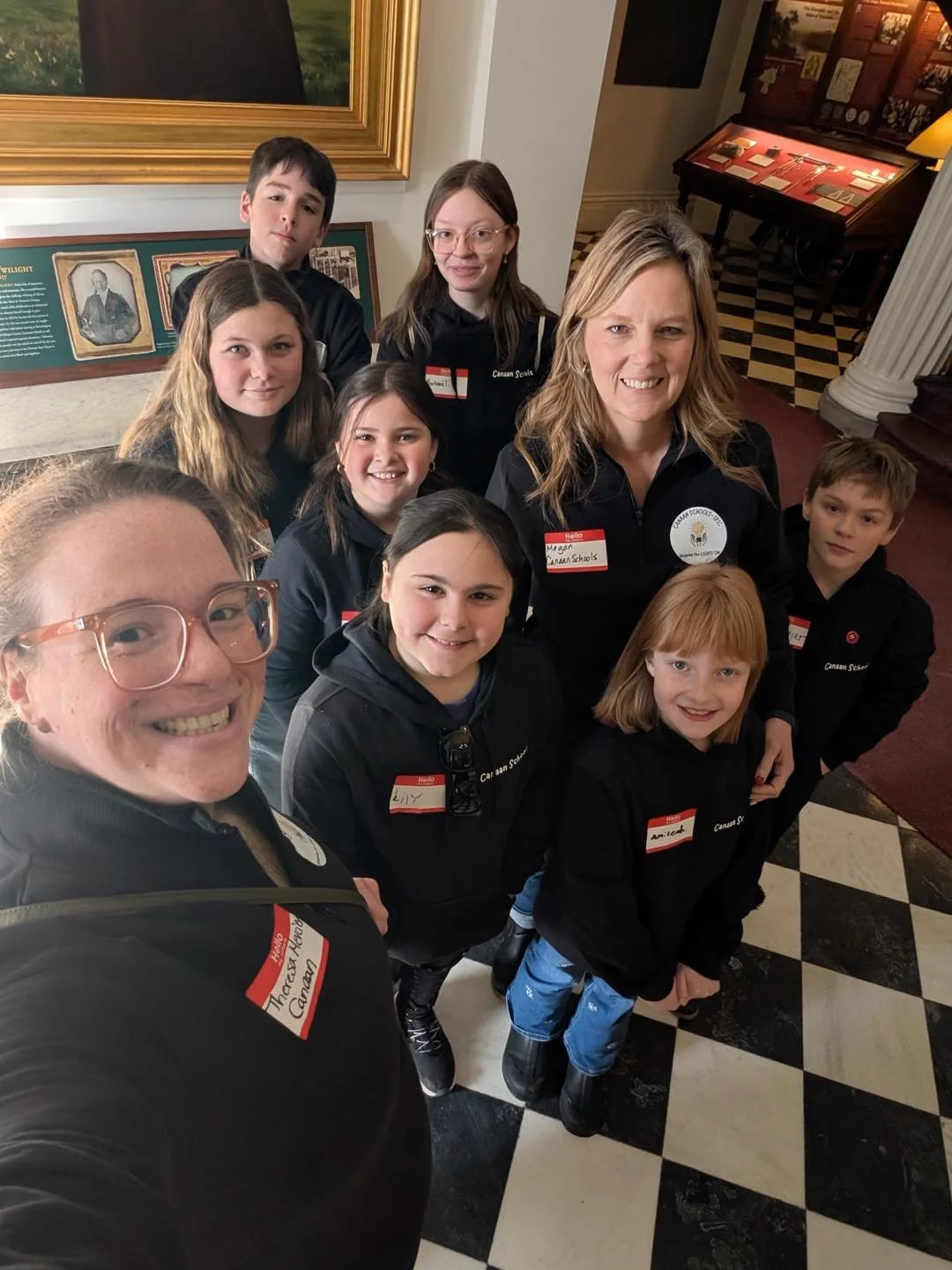 Theresa Mercier and Megan Prehemo accompany students from the Canaan Schools EPIC program to NEK Day at the Vermont State House in Montpelier.