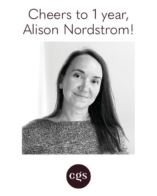 We're so grateful for your contributions over the last year, @alison_nordstrom ! Cheers to your one-year anniversary with CGS!

#thebestteam #charliegreenestudio