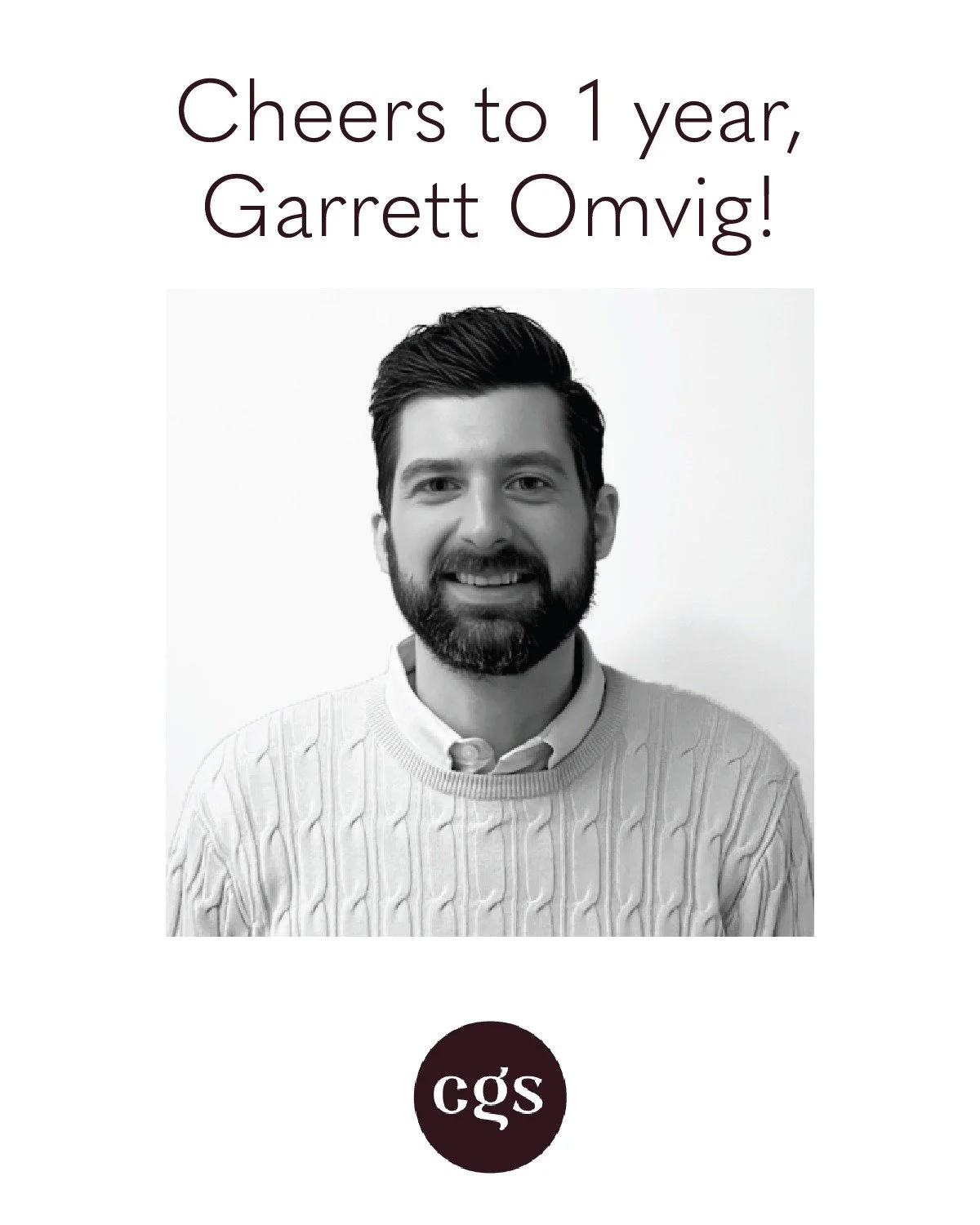 Cheers to you, Garrett Omvig! Thanks for all of your efforts over the past year!

#thebestteam
#charliegreenestudio