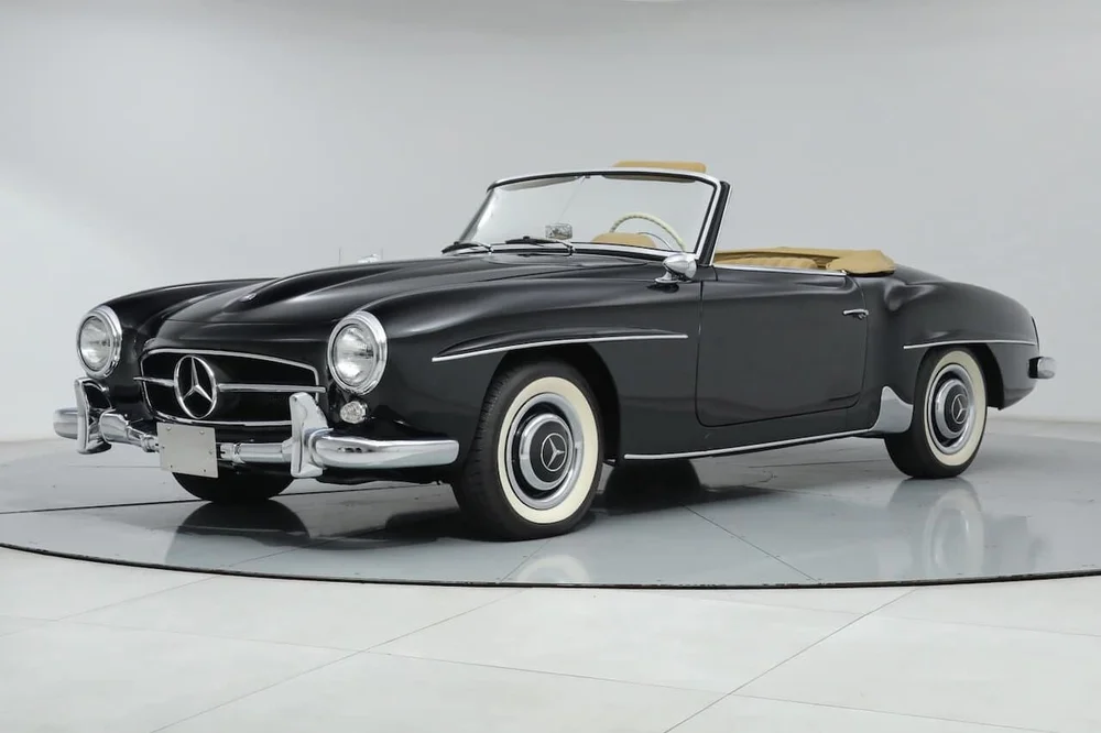 Shop für gebrauchte Modellautos - Mercedes-Benz 190 SL Cabriolet offen perlweiß