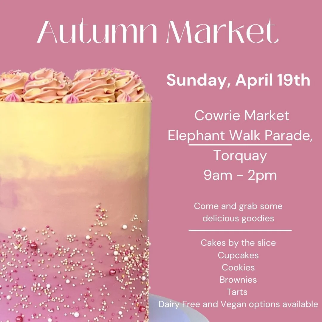 Market Time 🎉🎉🎉

It&rsquo;s that time of year, the April Cowrie Market @torquaycowriemarket is fast approaching (just over 3 weeks away at that 😳).

I&rsquo;ll be there, with all my usual selection of goodies, including a couple new cake flavours