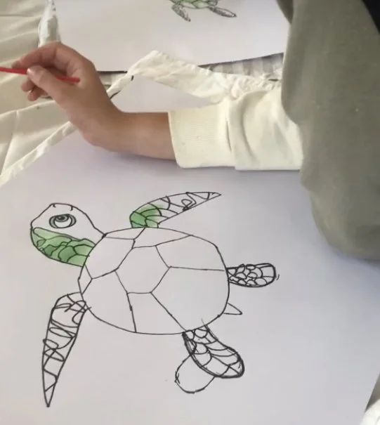 Holiday Art for Kids and Parents- Turtle and Seahorse Drawing workshop