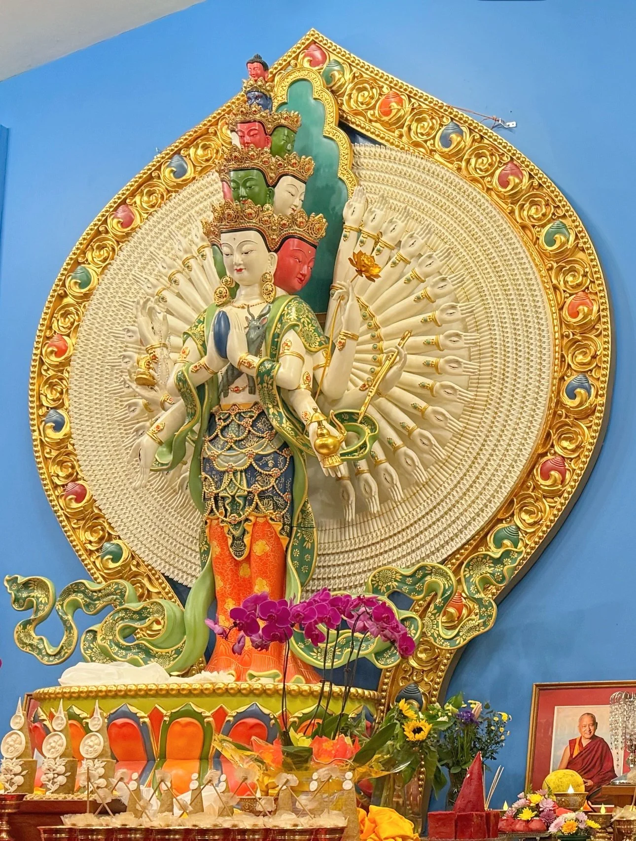 Special Filling and Blessing Ceremony of the New Thousand-Armed Chenrezig Statue