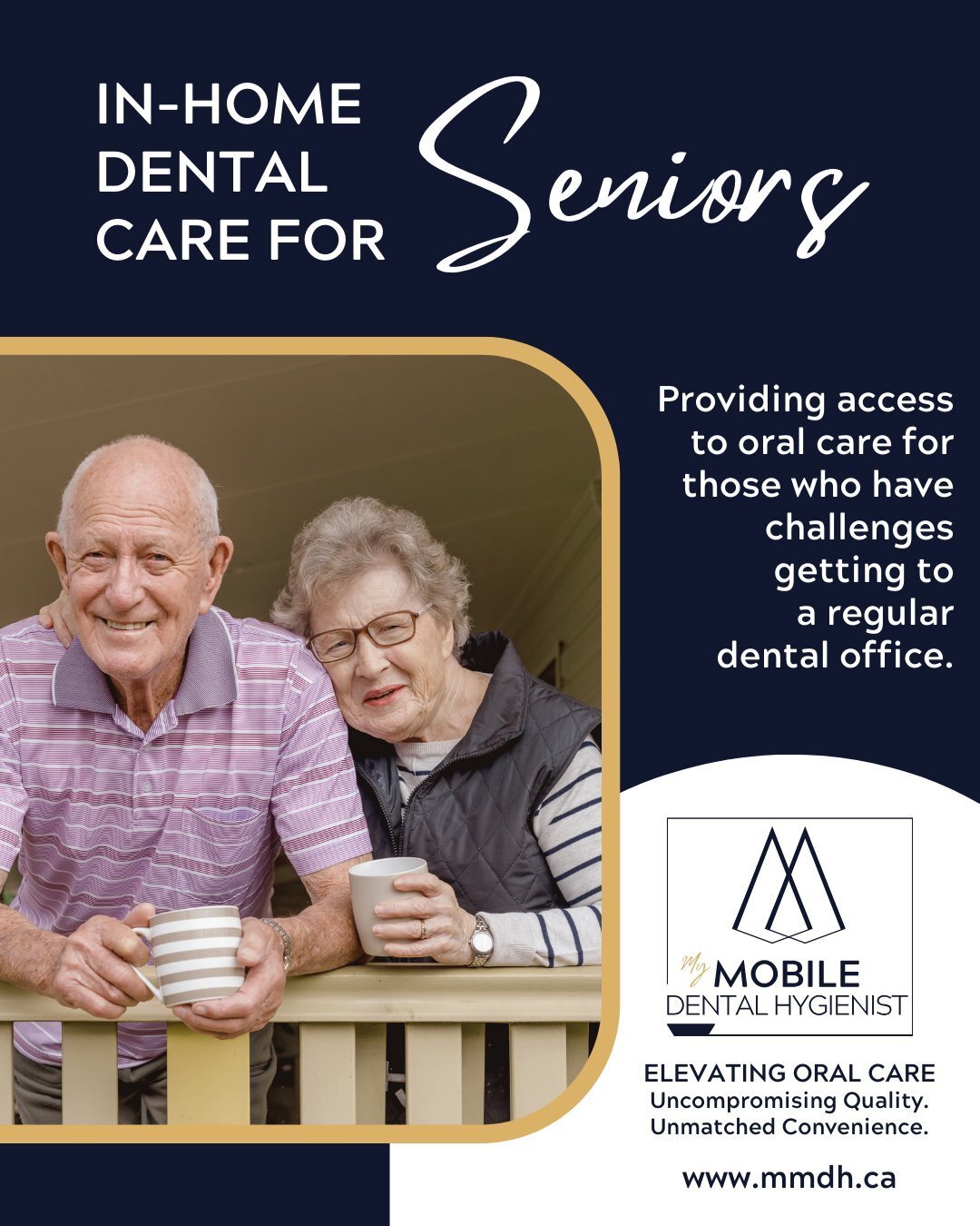 At My Mobile Dental Hygienist, we're committed to ensuring optimal dental health for seniors! 🦷💙 
With the expertise of our dedicated dental hygienists, we provide personalized care and attention to safeguard those precious smiles. From gentle clea