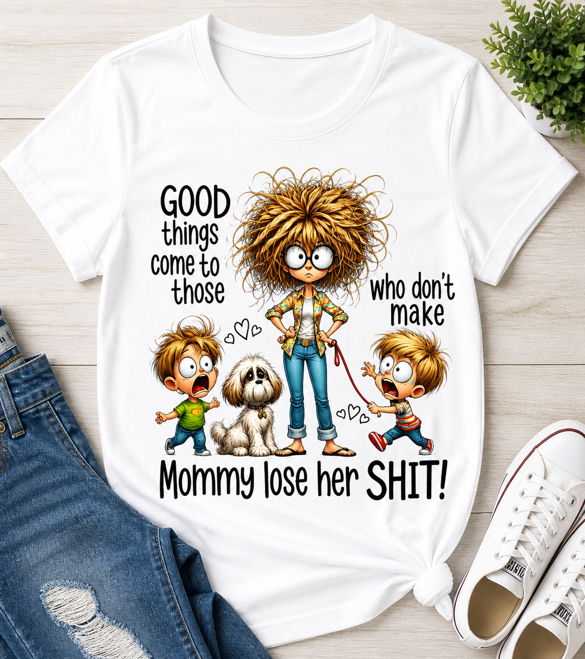 "Mom Losing Shit"`T~Shirt