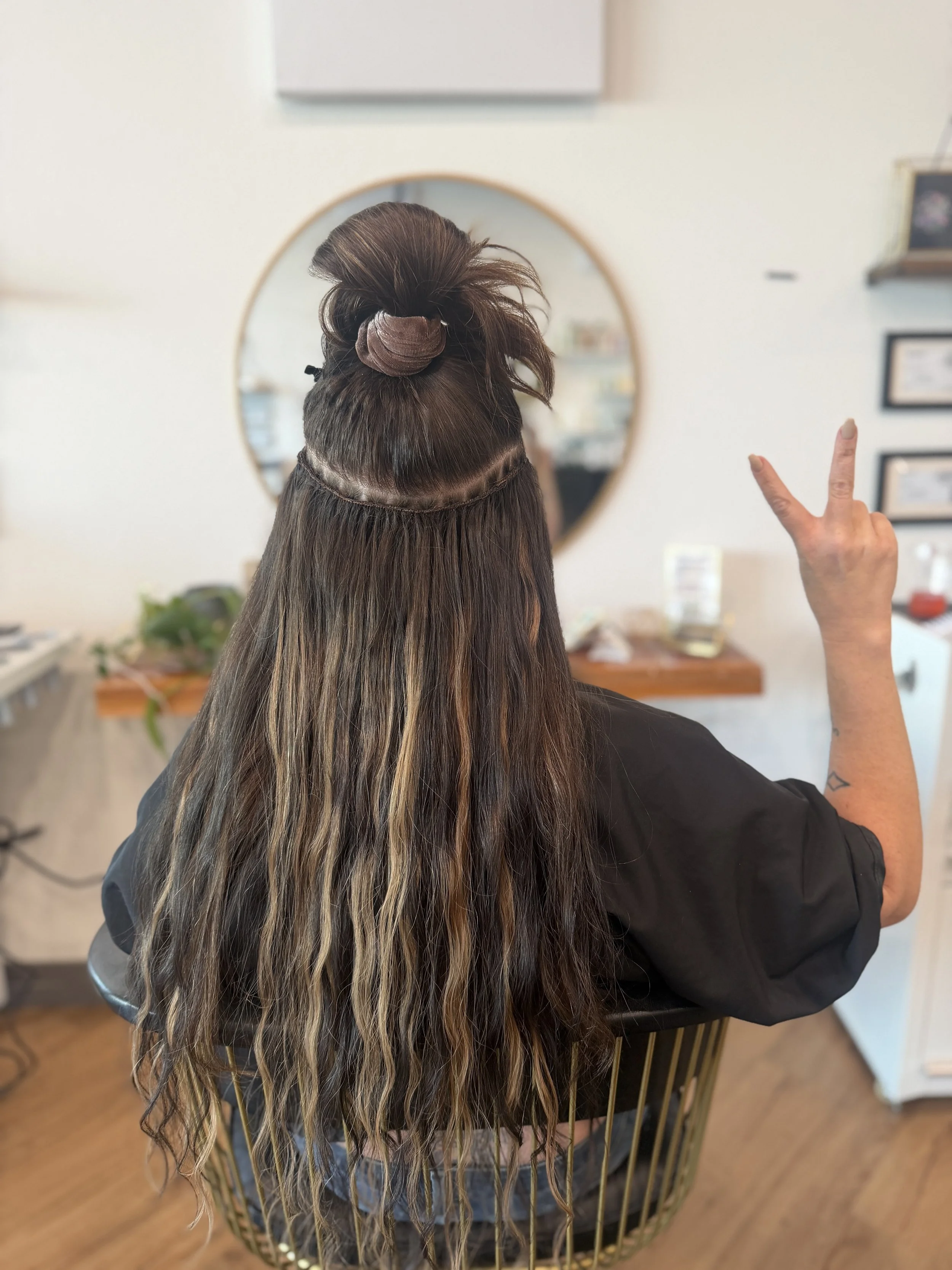 Hand tied extensions by Abby Hart