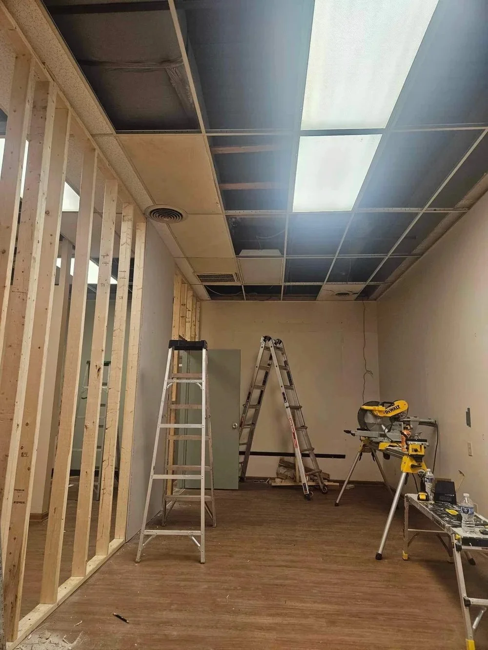Interior office renovation - before picture - ARK Improved Homes