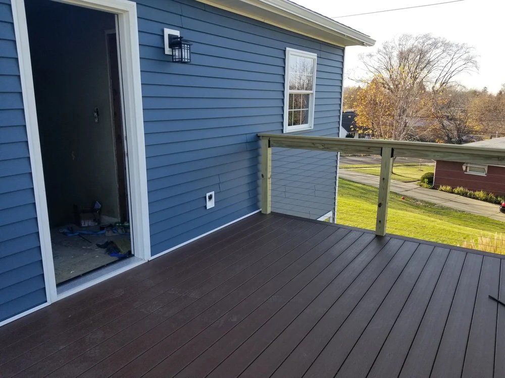 Deck renovation - before picture - ARK Improved Homes