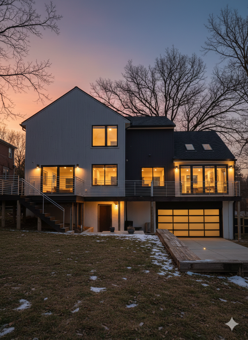 BACKYARD VIEW AT NIGHT