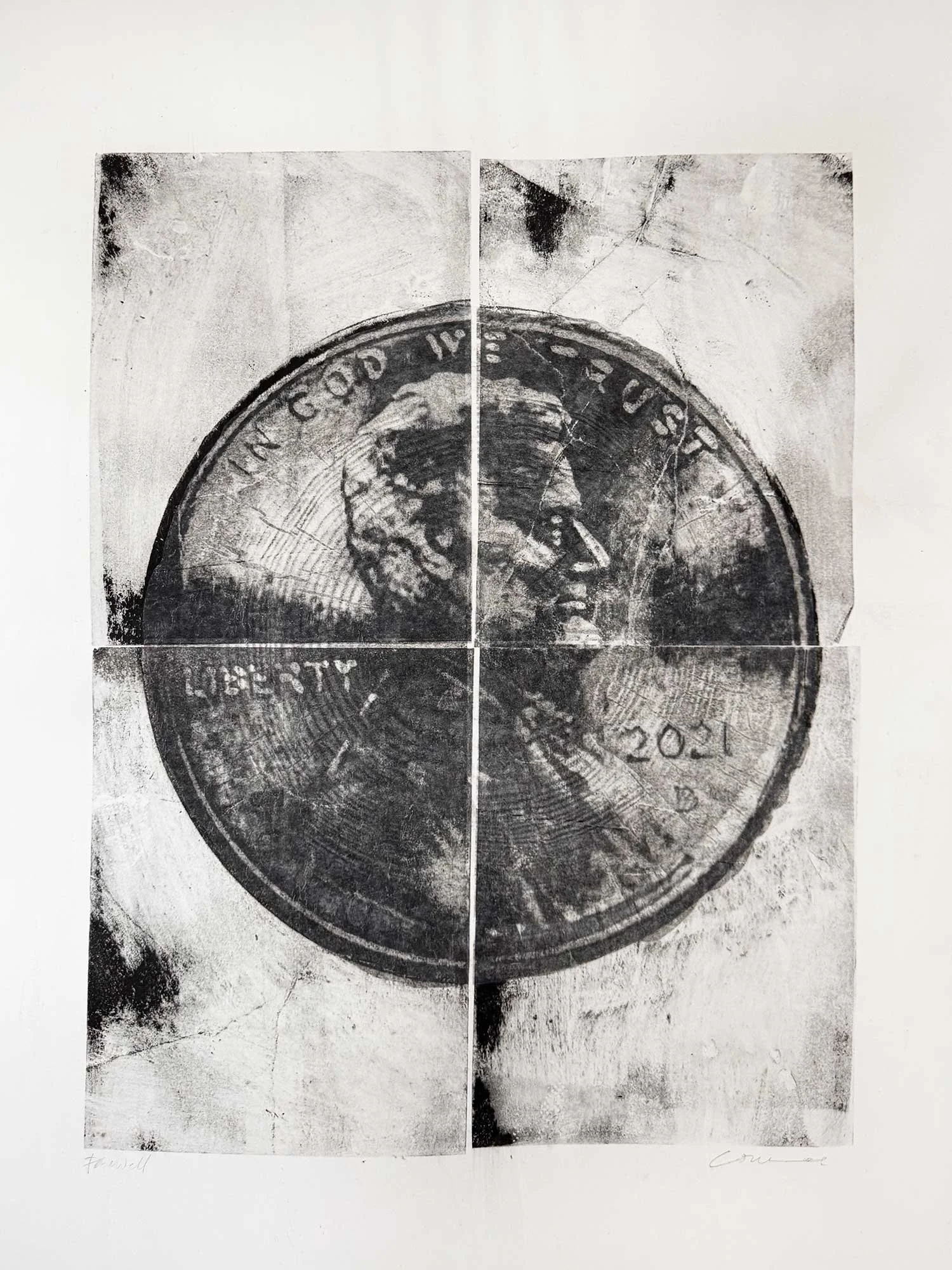 Farewell, 22wx30h, lithograph, Swedish paper and ink