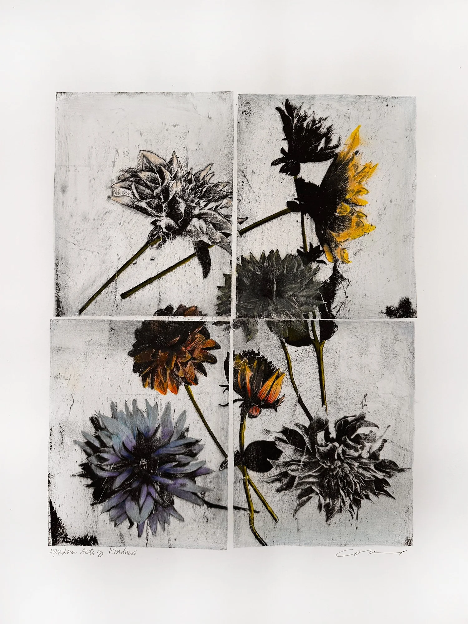 Random Acts of Kindness, 22wx30h, lithograph with colored pencil and pastel
$1450