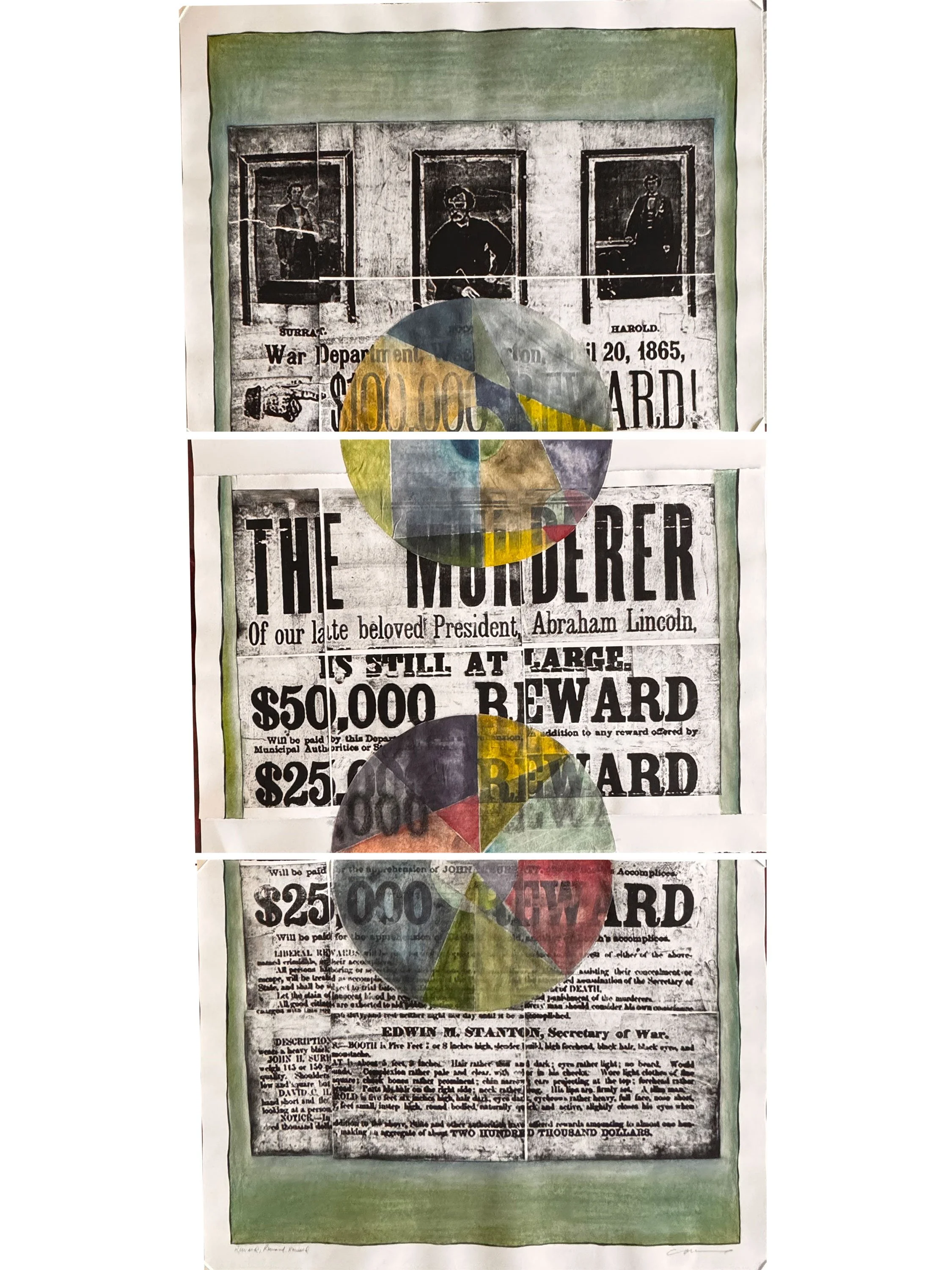 Reward Reward Reward 30wx66h, lithograph with colored pencil and pastel, Swedish Paper and watercolor
$4350