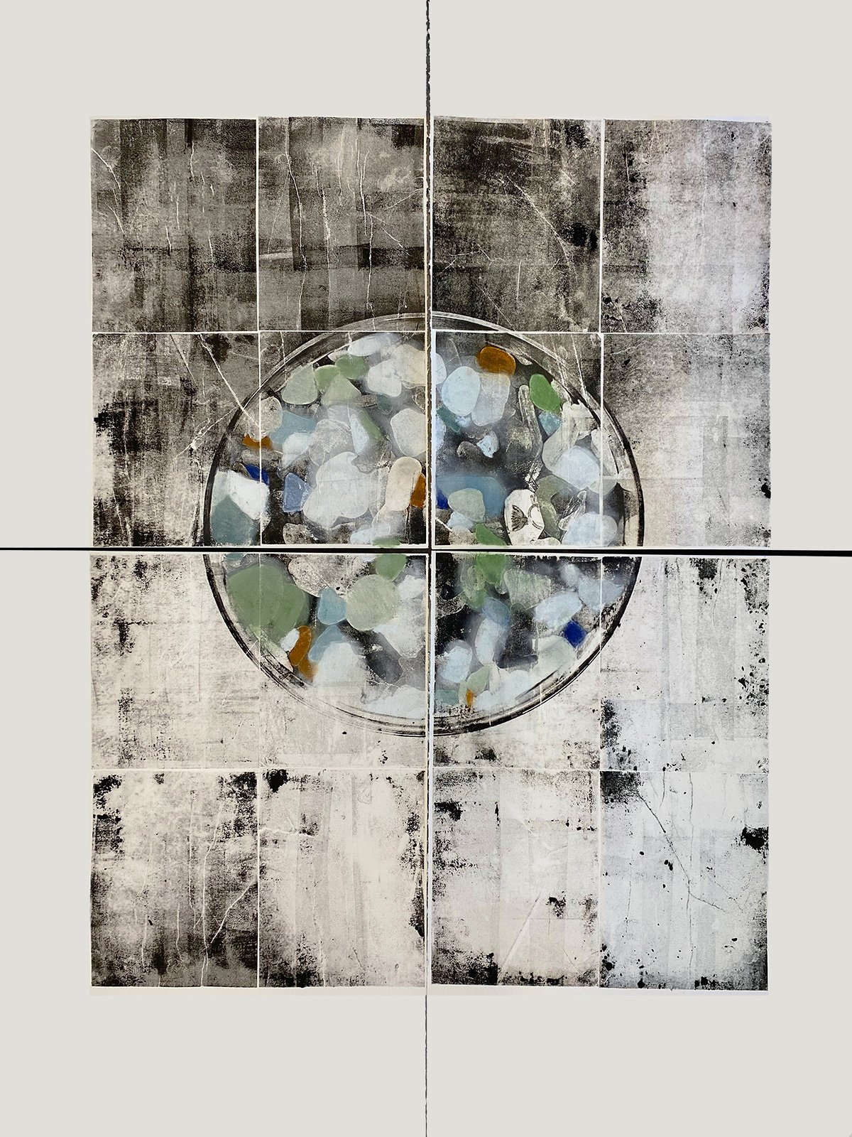Sea Glass, 44w x 60h, lithograph with pastel and colored pencil
$5800
