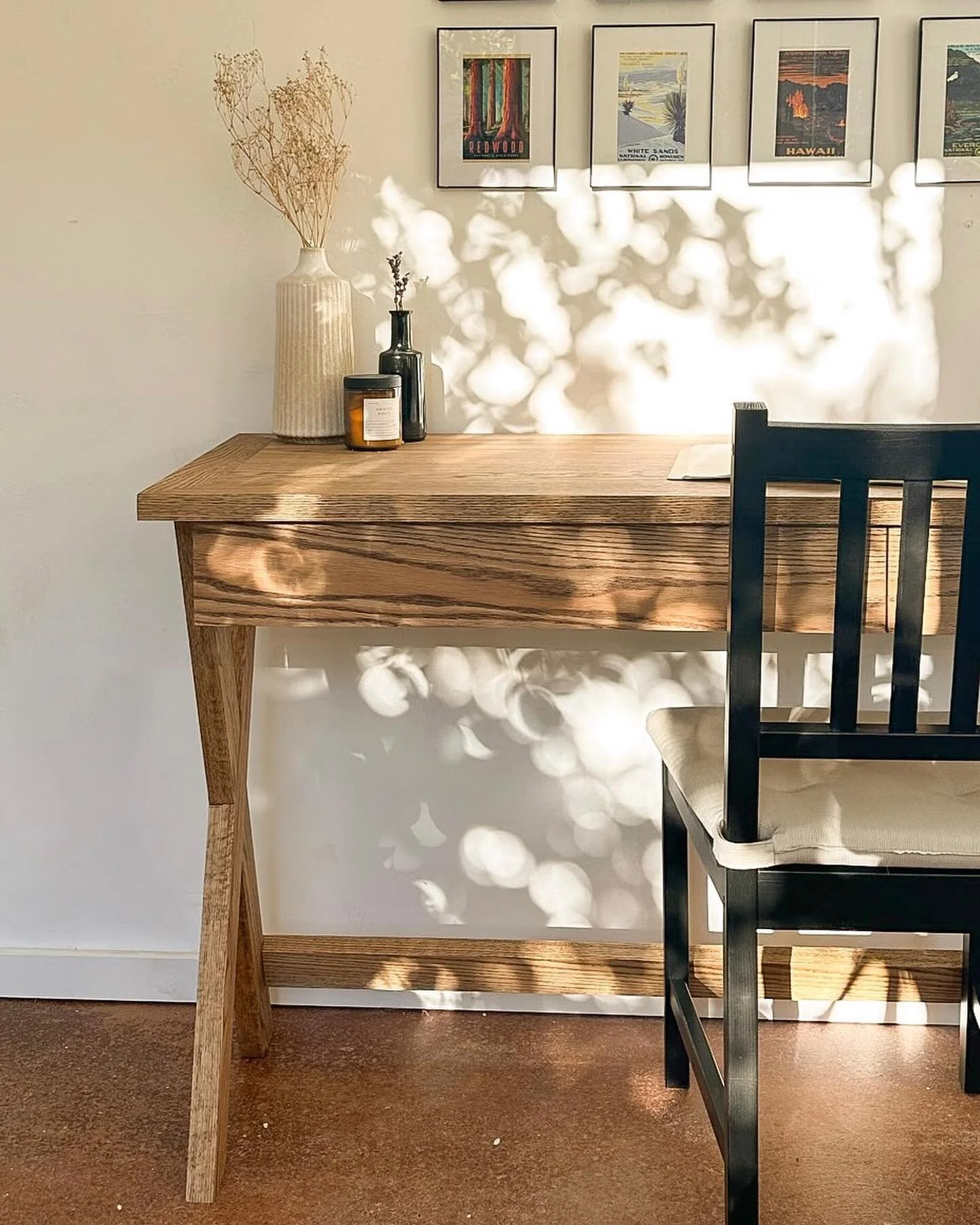 Spent a lot of time designing and building this desk for @kateswayze Really pleased with how this custom piece came to life. 
&bull;
Oak finished with a Rubio Monocoat Walnut stain
&bull;
#wood #oak #rubiomonocoat #woodworking #woodworker #interiorde