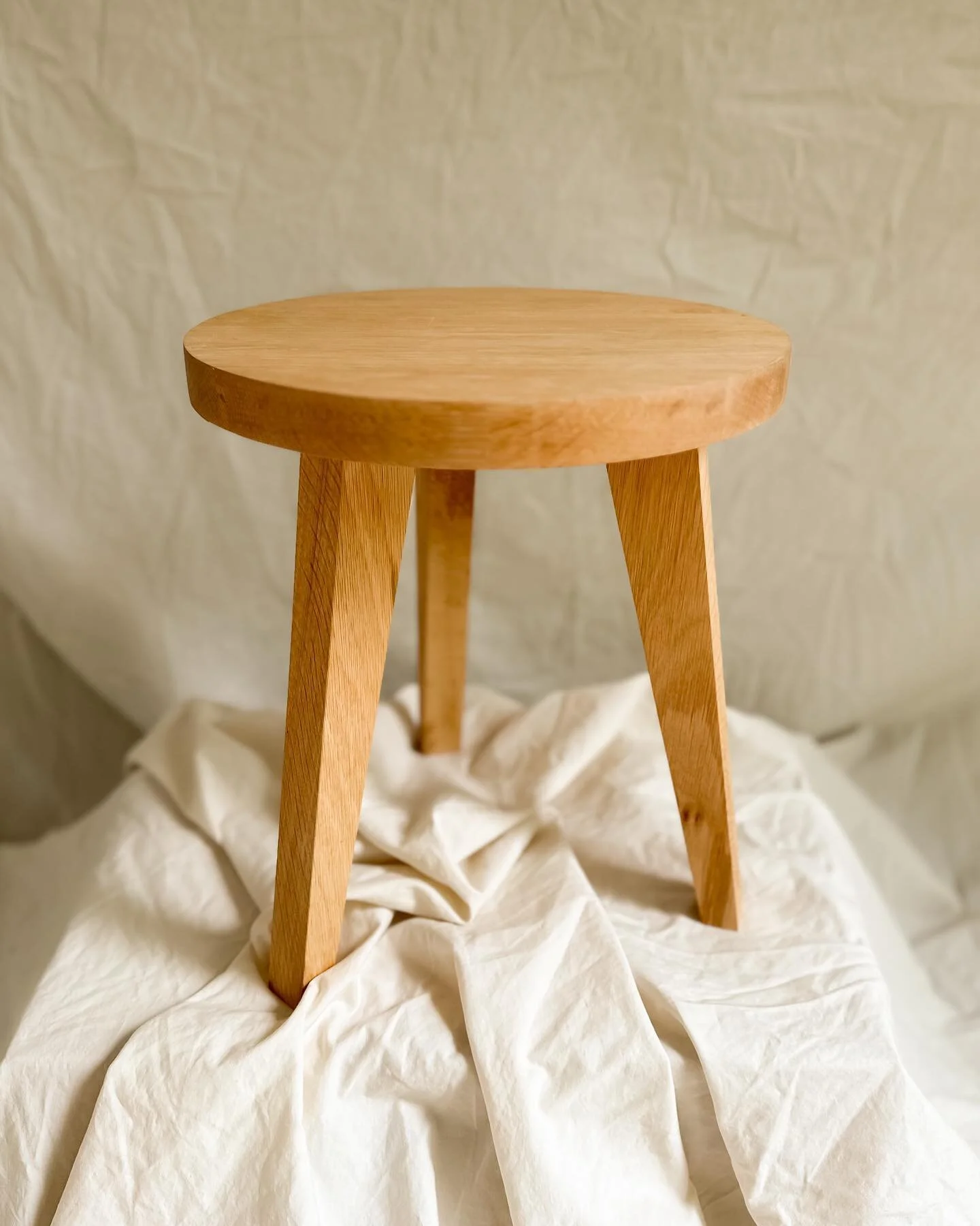 The Mt. Hood Stool - made with a beautiful tanoak wood from the southern Oregon/ Northern California region and finished with a natural danish oil to highlight its rich coloring. The stool&rsquo;s tapered legs provide a strong base for multiple uses.