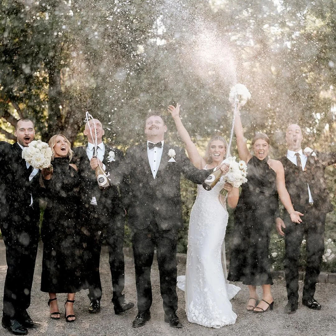 the pop to end all pops
the champagne spray that made all that came before it ashamed 
this was the moment adrian had been waiting his whole life for 🍾

📸 my best girl @samanthaelizabethphotography 
📍 @yarrarangesestate 

#melbournecelebrant
#wedd
