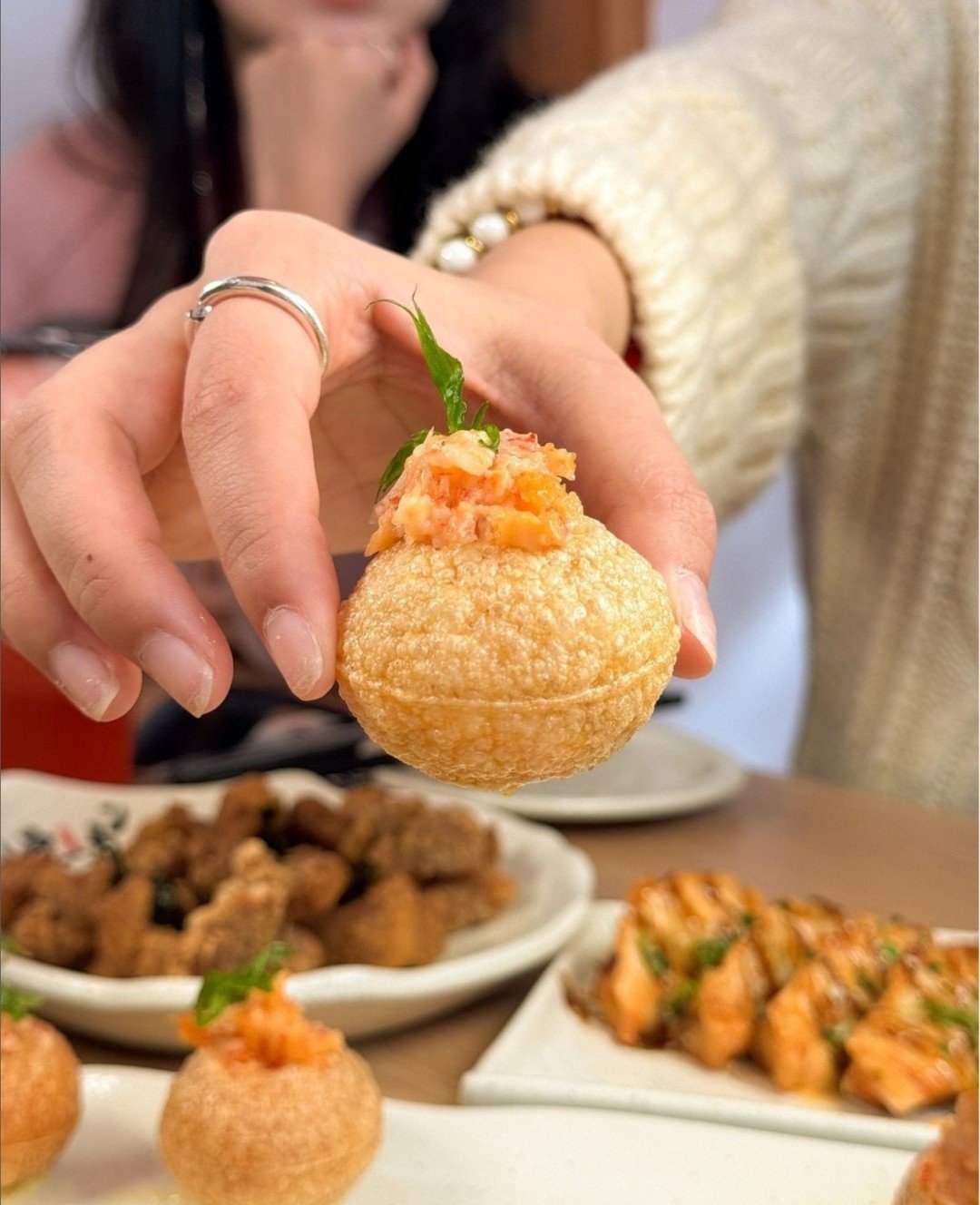 Experience our new appetizer: the Lobster &amp; Chashu Salad Ball! 🦞 Crispy on the outside, bursting with flavor inside. One bite and you're hooked!

#kyuramendallas #kyuramen #friscoeats