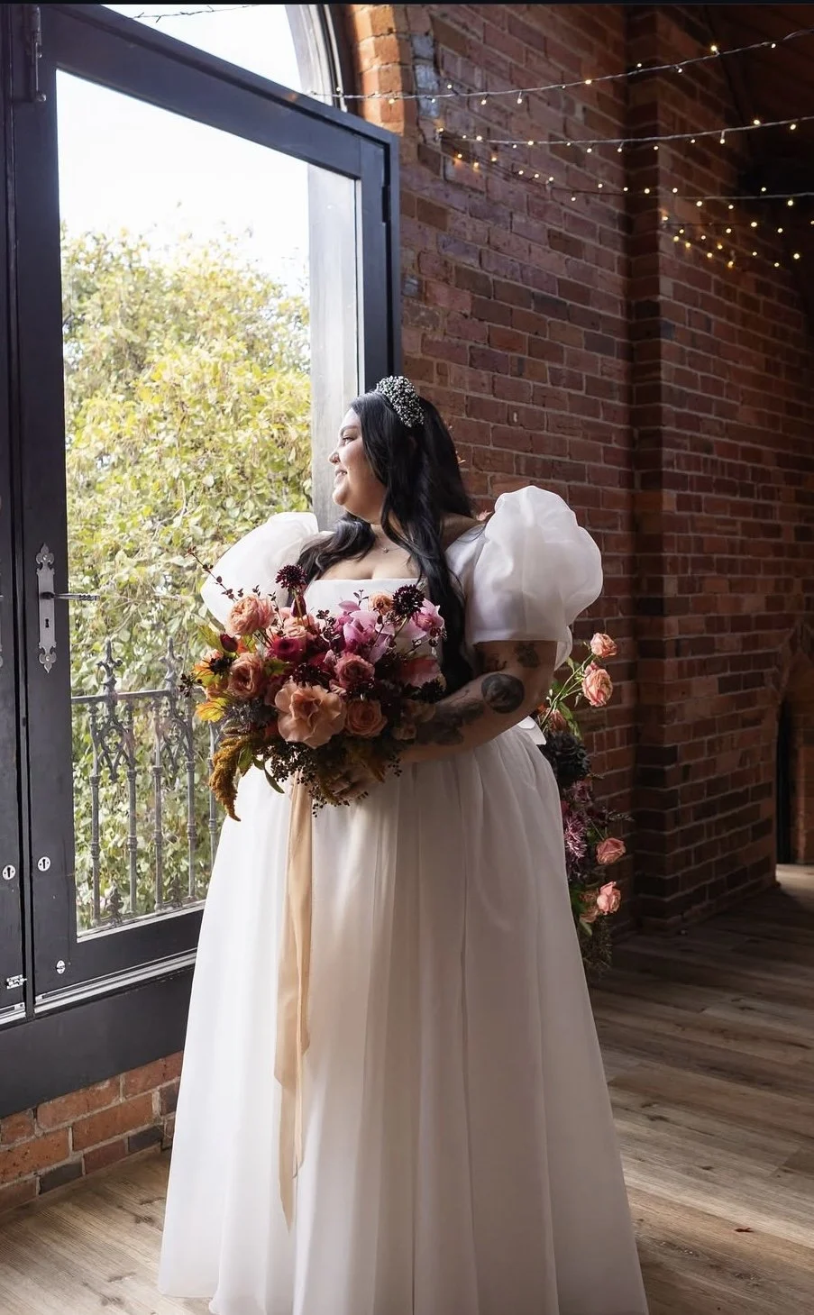 Winter moody tones bridal bouquet