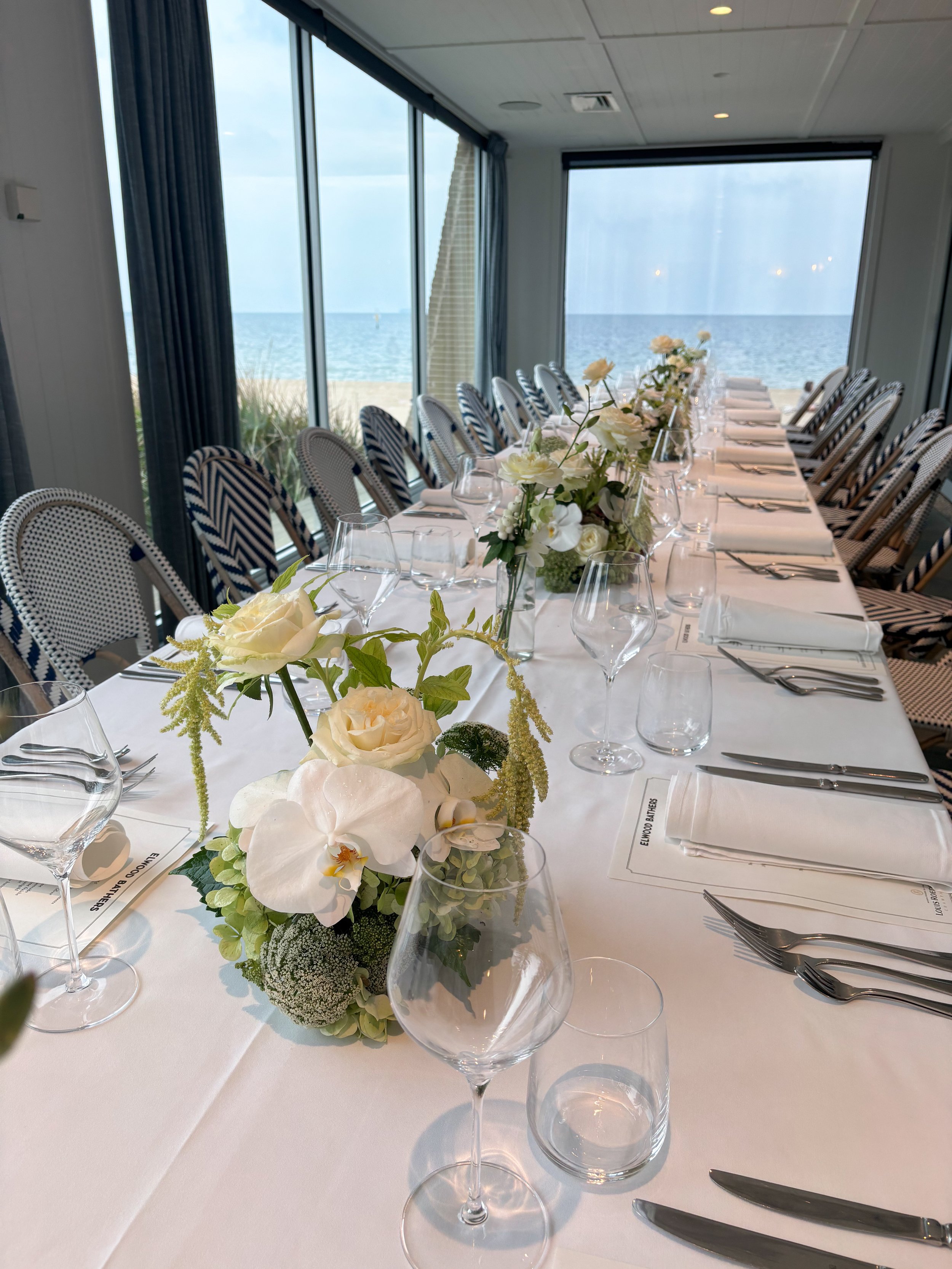 Sculptural event flowers designed around a Melbourne venue