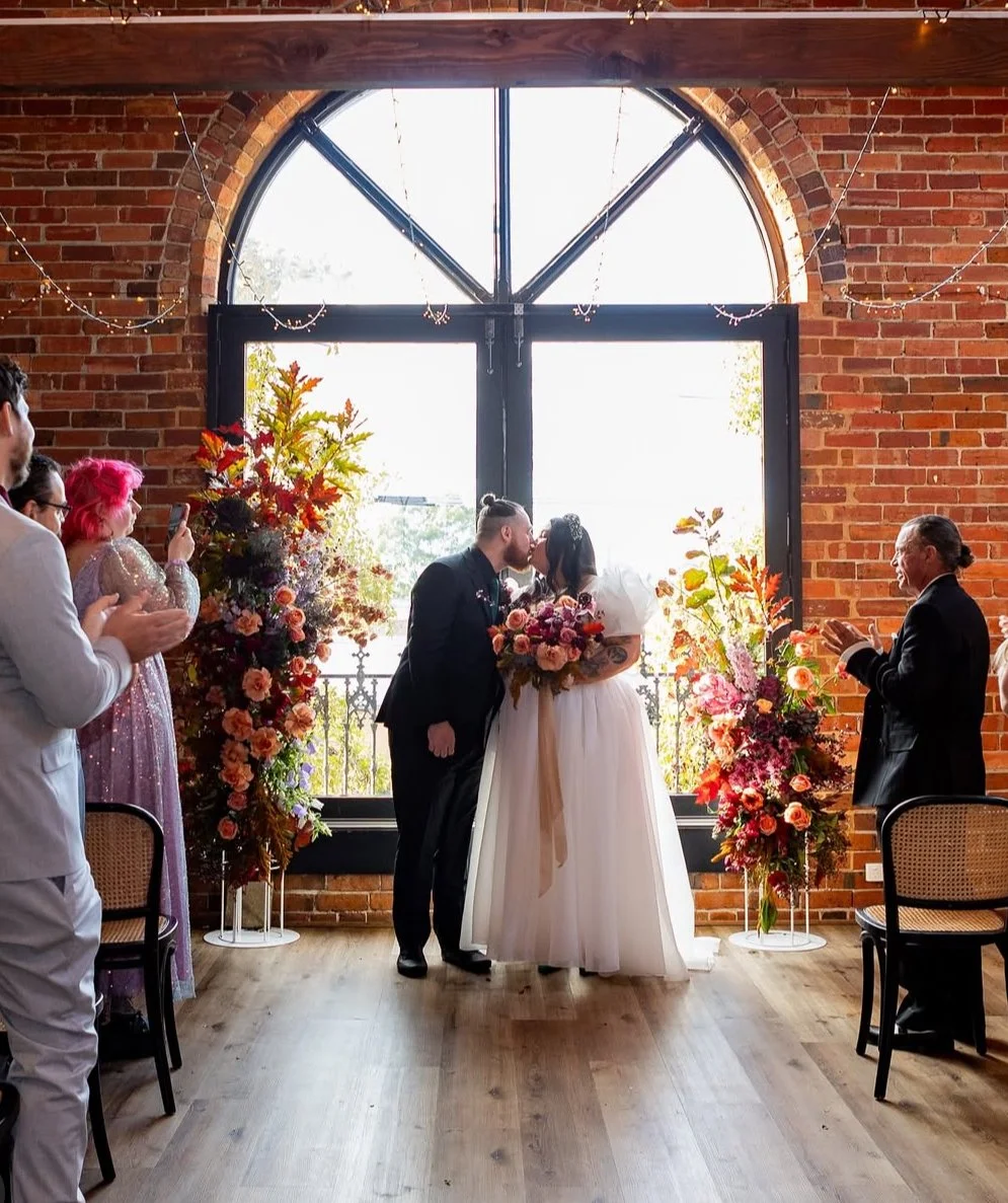 Moody winter wedding flowers