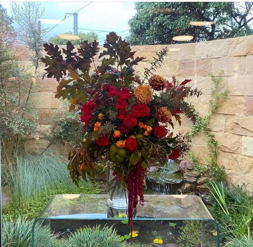 Autumn corporate vase in moody tones